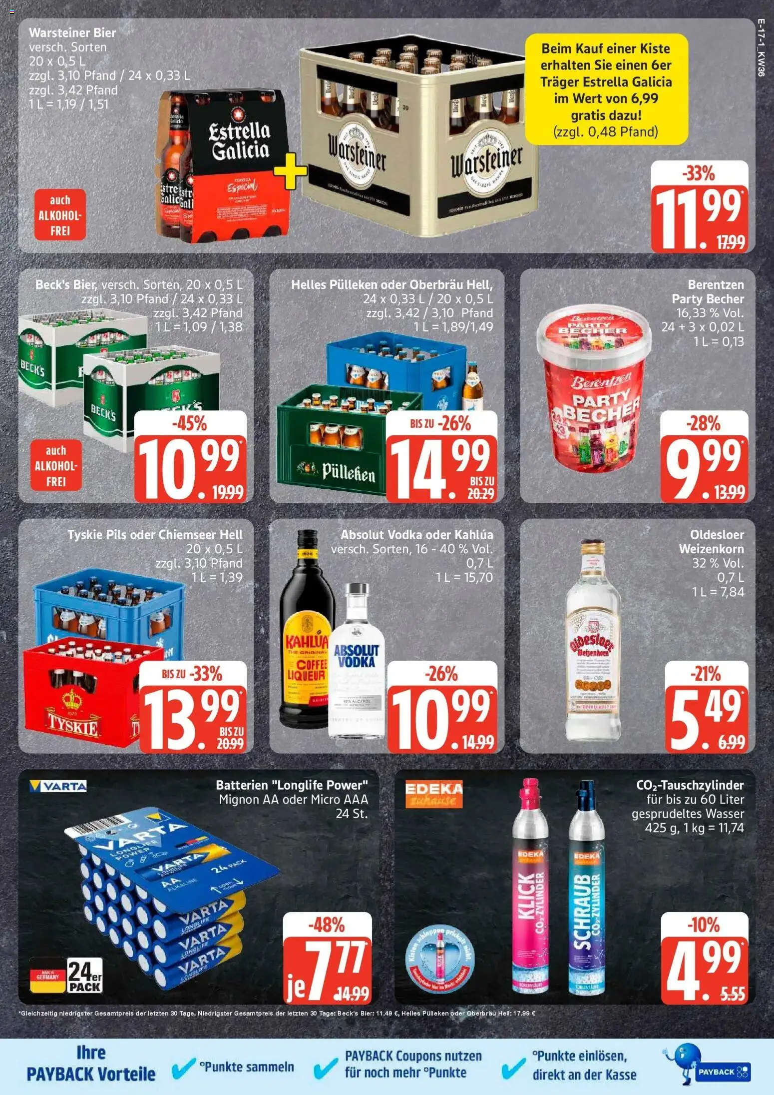 Edeka Prospekt Husum (ab 31.08.2026) » Angebote Online | Seite: 23 | Produkte: Batterien, Alkohol, Vodka, Berentzen