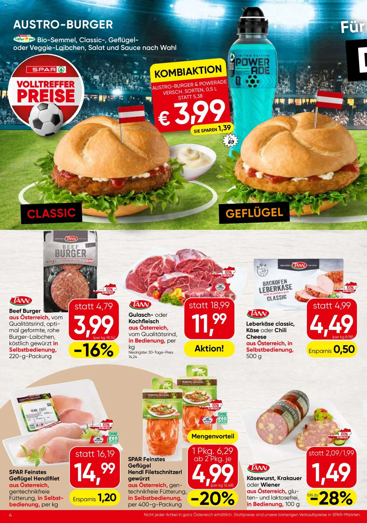 Spar Flugblatt - Steiermark gültig ab 11.06.2026 | Seite: 4 | Produkte: Salat, Chili, Käse