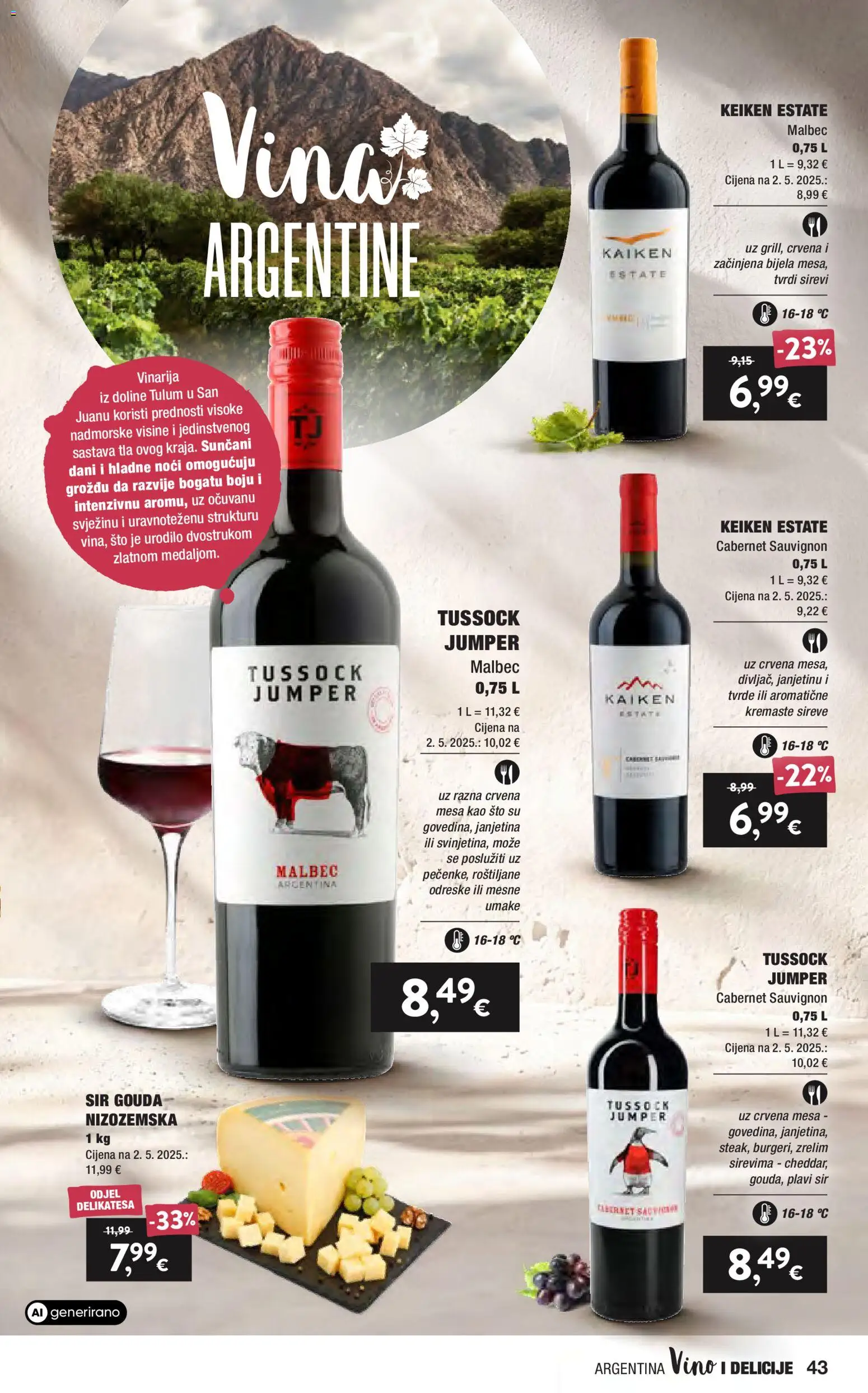 Interspar katalog | vrijedi od 16.09.2026 | Stranica: 43 | Proizvodi: Janjetina, Sir, Vino, Cabernet sauvignon