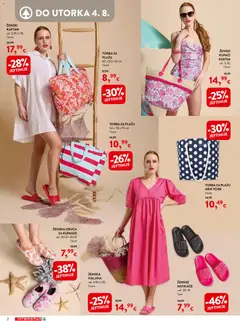 Interspar Katalog - Pregled kataloga iz trgovine Interspar, vrijedi od 27.05.2026 | Stranica: 2 | Proizvodi: Natikače, Haljina, Torba