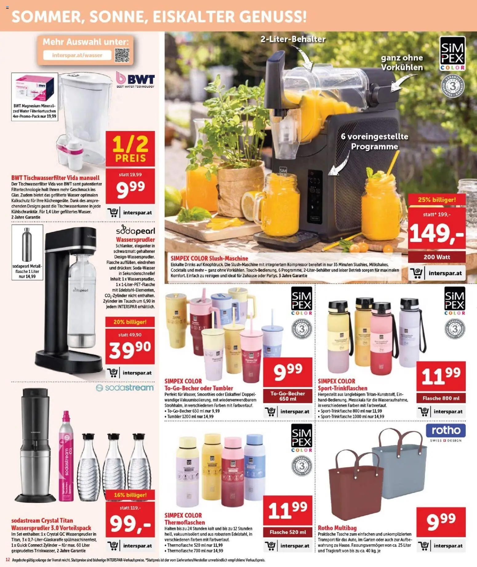 Interspar Flugblatt - Burgenland Nord gültig ab 11.06.2026 | Seite: 12 | Produkte: Wasser, Tasche