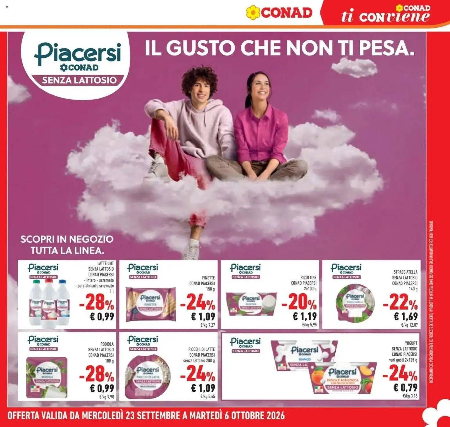 Anteprima volantino Conad dal 23/09/2026 prossima settimana | Pagina: 31 | Prodotti: Yogurt, Latte, Ricotta, Stracciatella