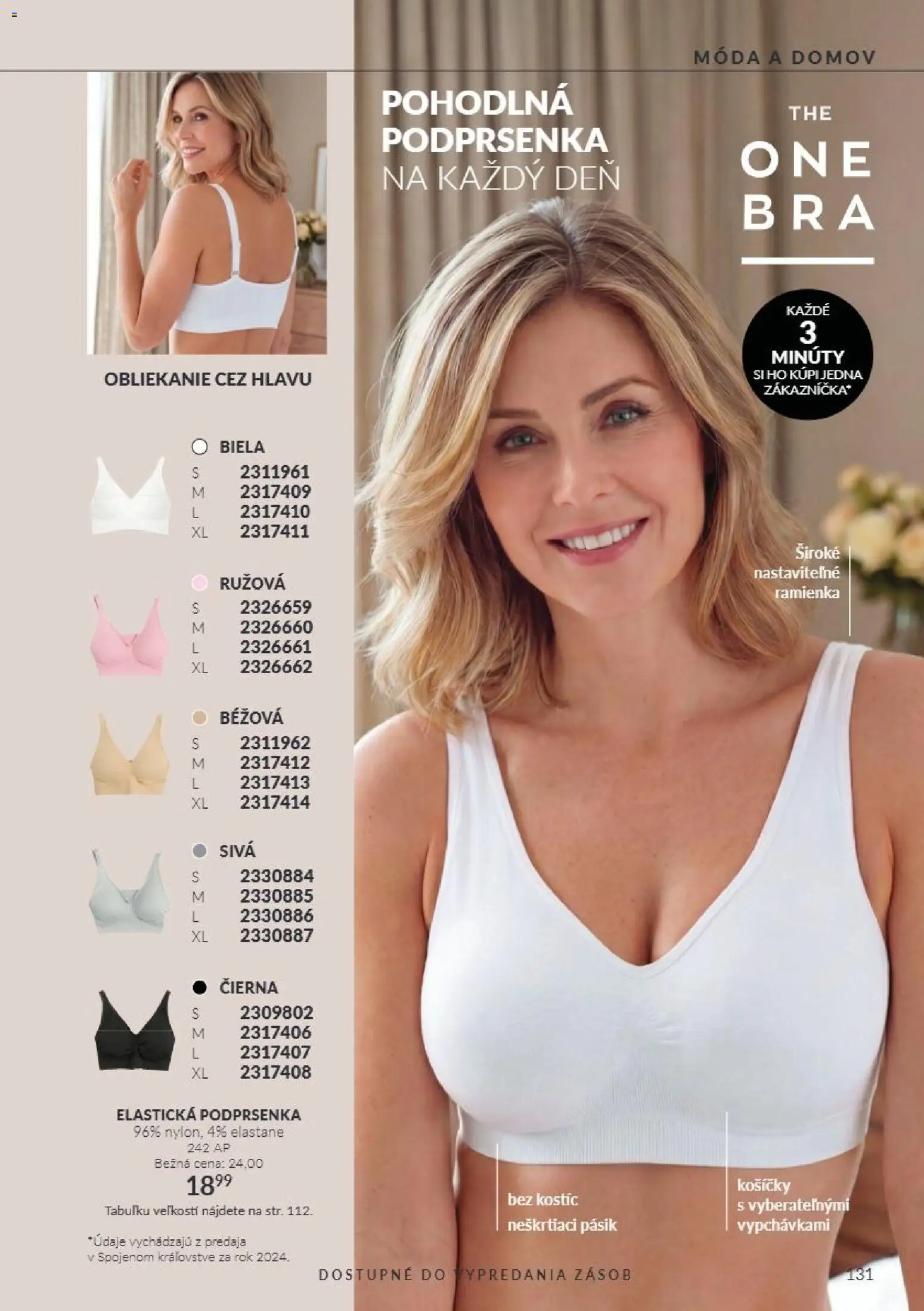 Nové Avon akcie – leták je platný od 01.11.2026 | Strana: 131 | Produkty: Podprsenka