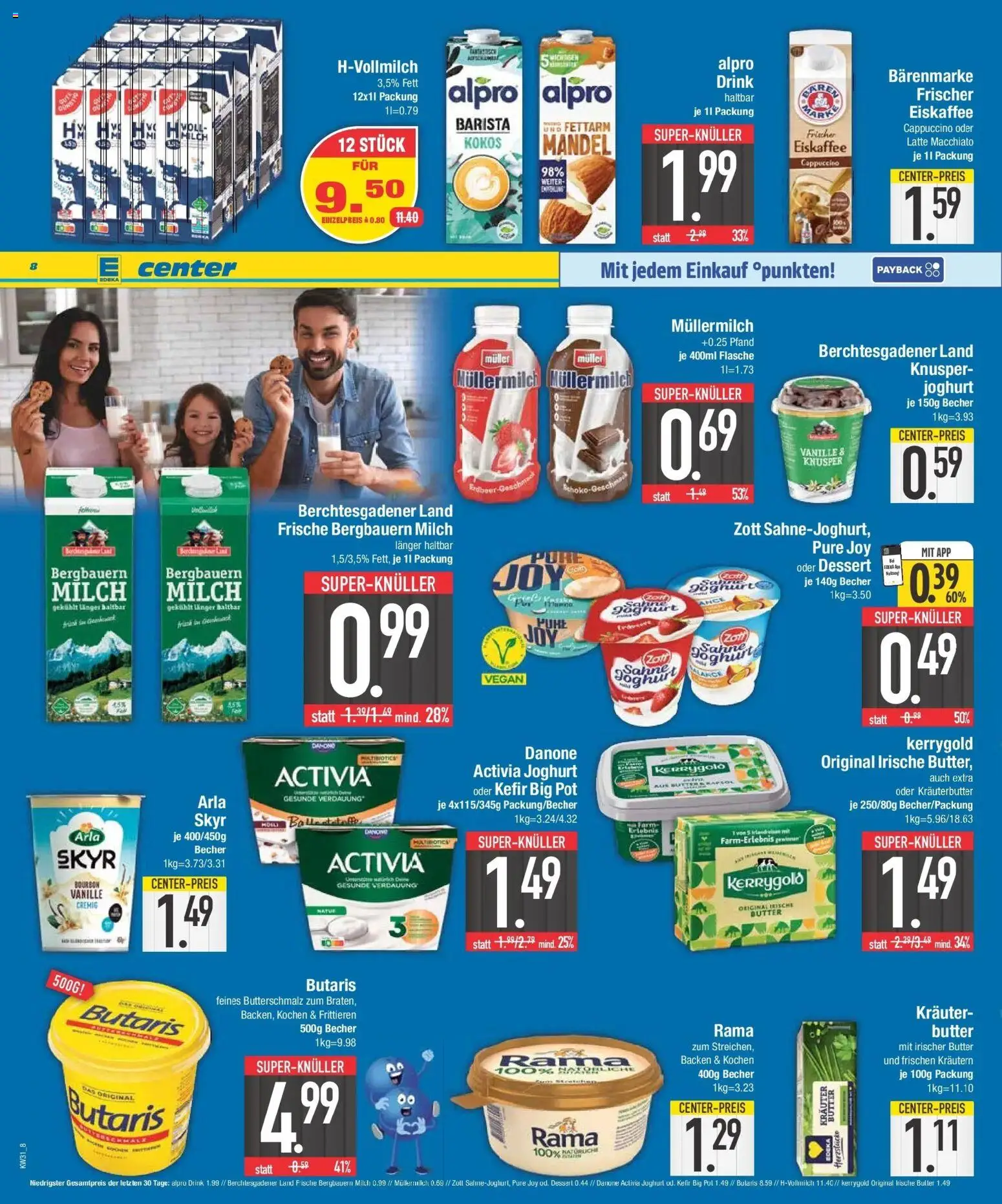 E center Prospekt Großmehring – gültig ab 27.07.2026 | Seite: 8 | Produkte: Musli, Rama, Milch, Skyr