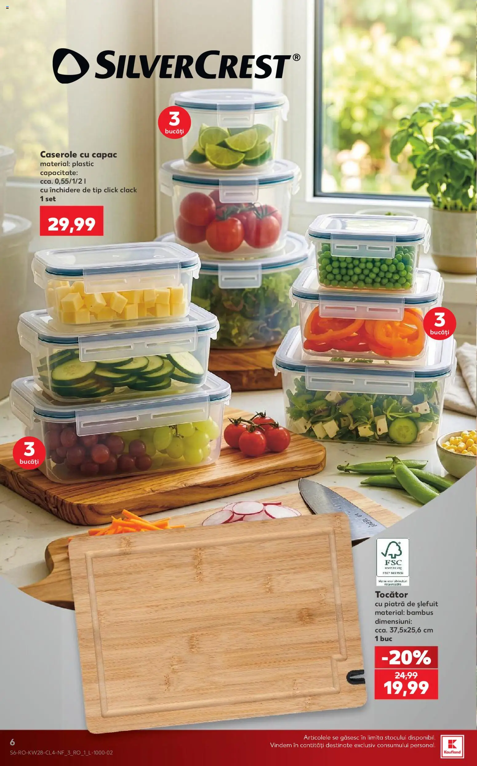 Noul catalog Kaufland – valabil de la 08.07.2026 | Pagină: 6 | Produse: Caserole, Tocător