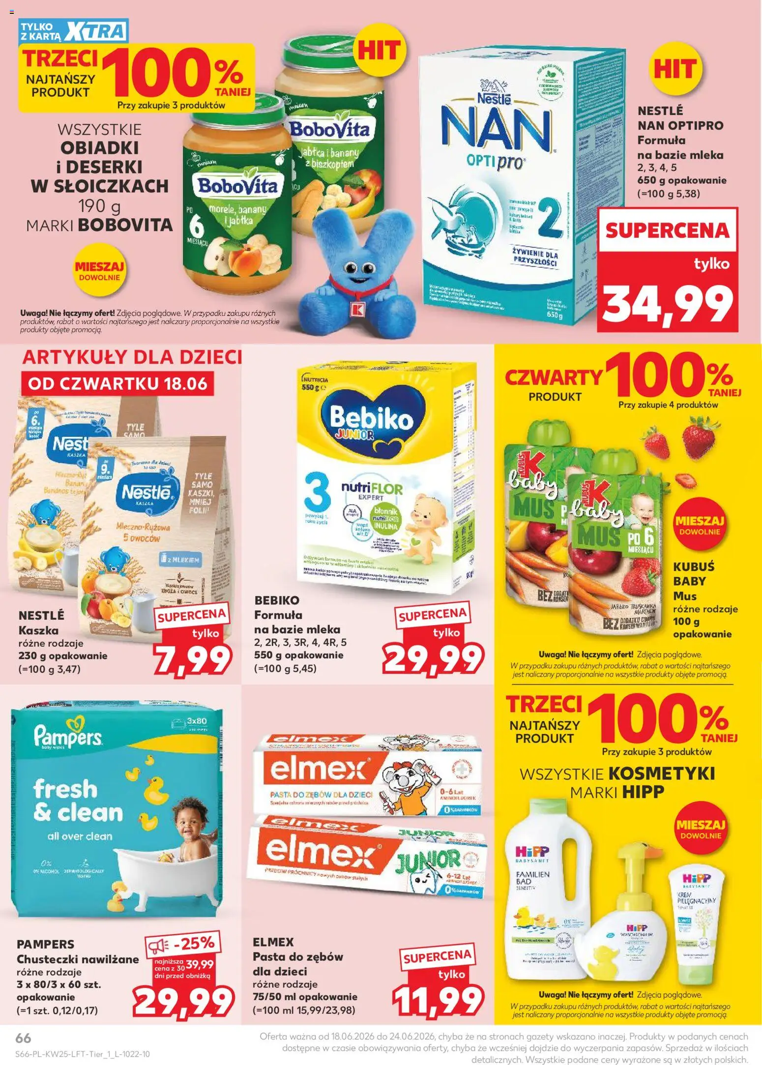 Kaufland Polsko leták od 18.06.2026 | Strana: 66 | Produkty: Jablka, Krém, Pampers, Hipp