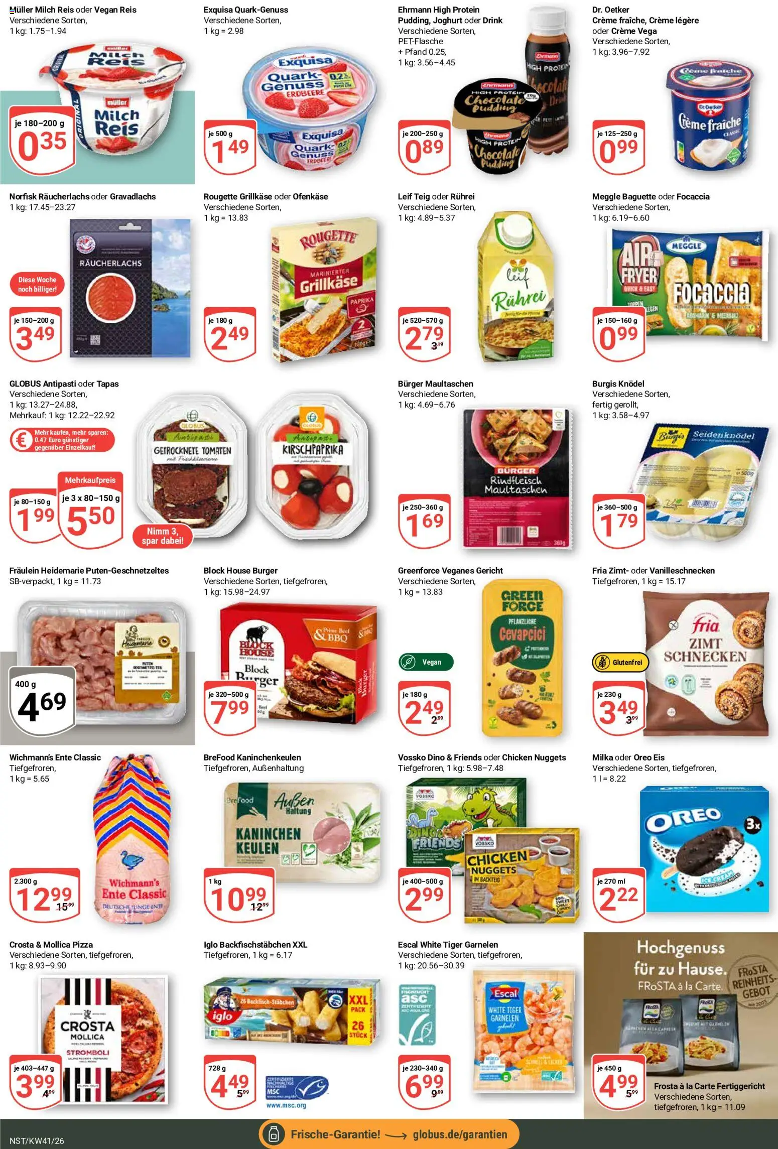 Globus Prospekt Neustadt a.d. Weinstraße – gültig ab 05.10.2026 | Seite: 10 | Produkte: Kaninchen, Creme, Frosta, Ente