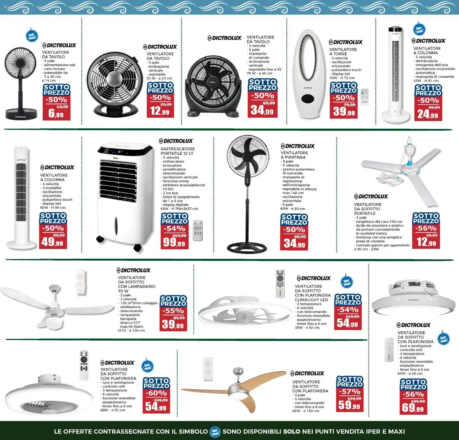 Volantino Happy Casa del 13.05.2026 | Pagina: 31 | Prodotti: Ventilatore, Telecomando, Tavolo, Presa