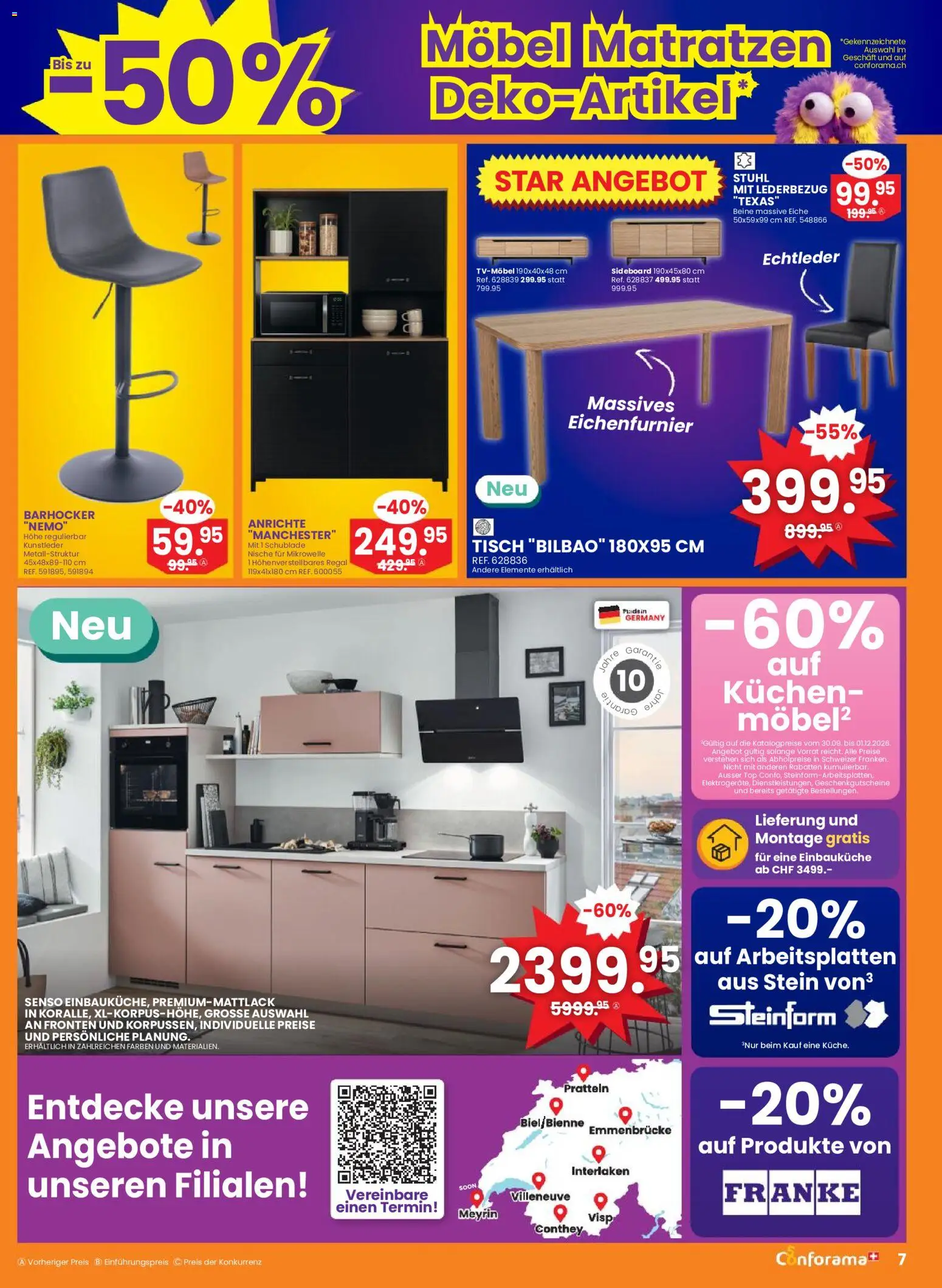 Conforama aktionen – gültig ab 30.09.2026 | Seite: 7 | Produkte: Regal, Anrichte, Top, Einbauküche