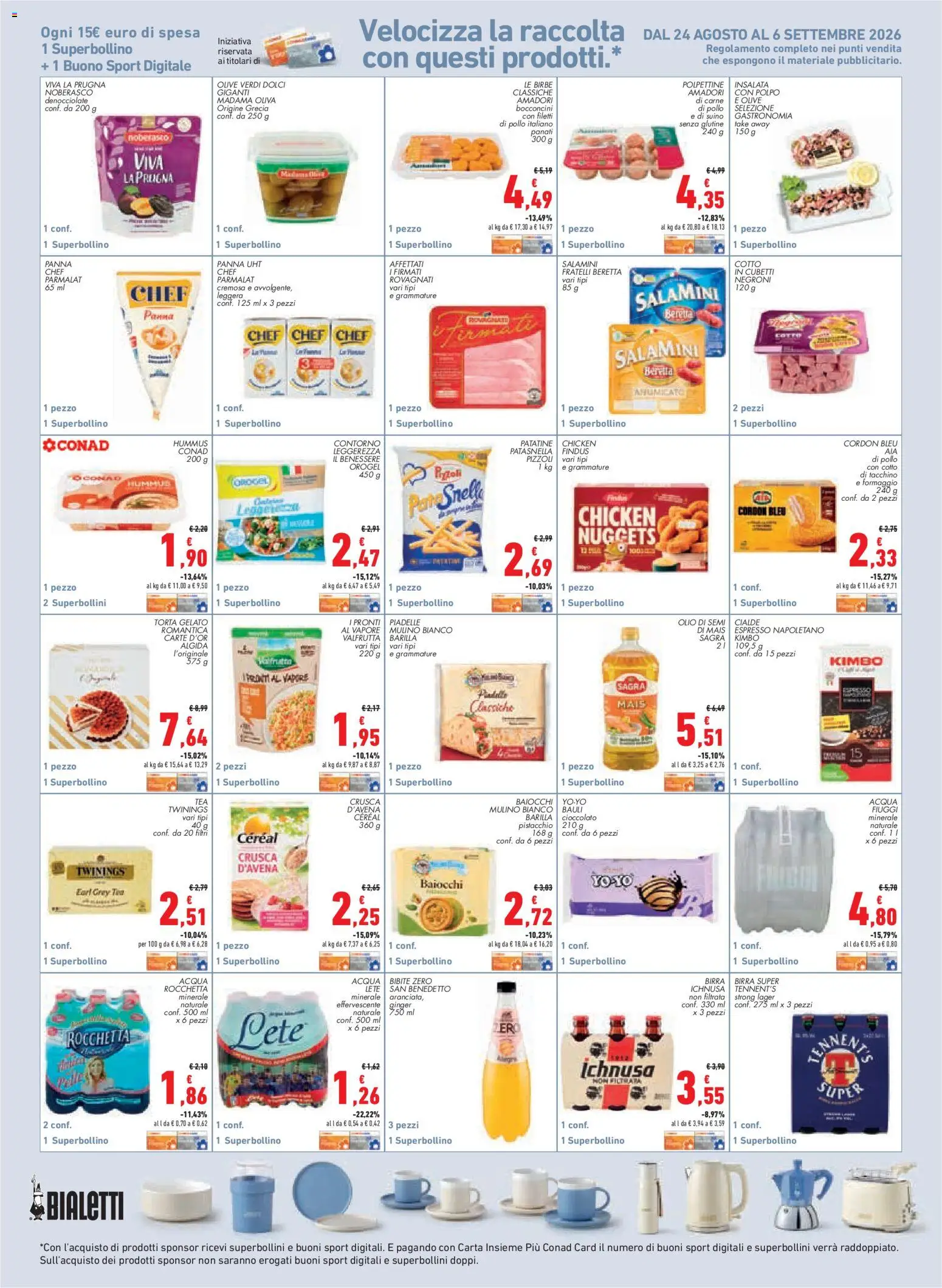 Volantino Conad del 27/08/2026 | Pagina: 19 | Prodotti: Patatine, Gelato, Formaggio, Torta