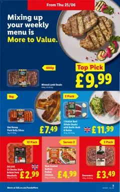 Preview of Weekly offers Lidl valid from 25/06/2026 | Page: 5 | Products: Herb, Garlic, Beef, Honey