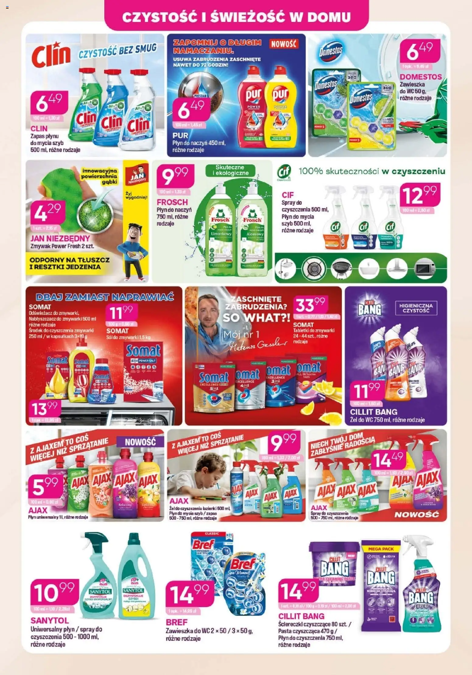 Koliber gazetka od 10.06.2026 | Strona: 7 | Produkty: Odświeżacz, Płyn do mycia szyb, Domestos, Środek do czyszczenia zmywarki