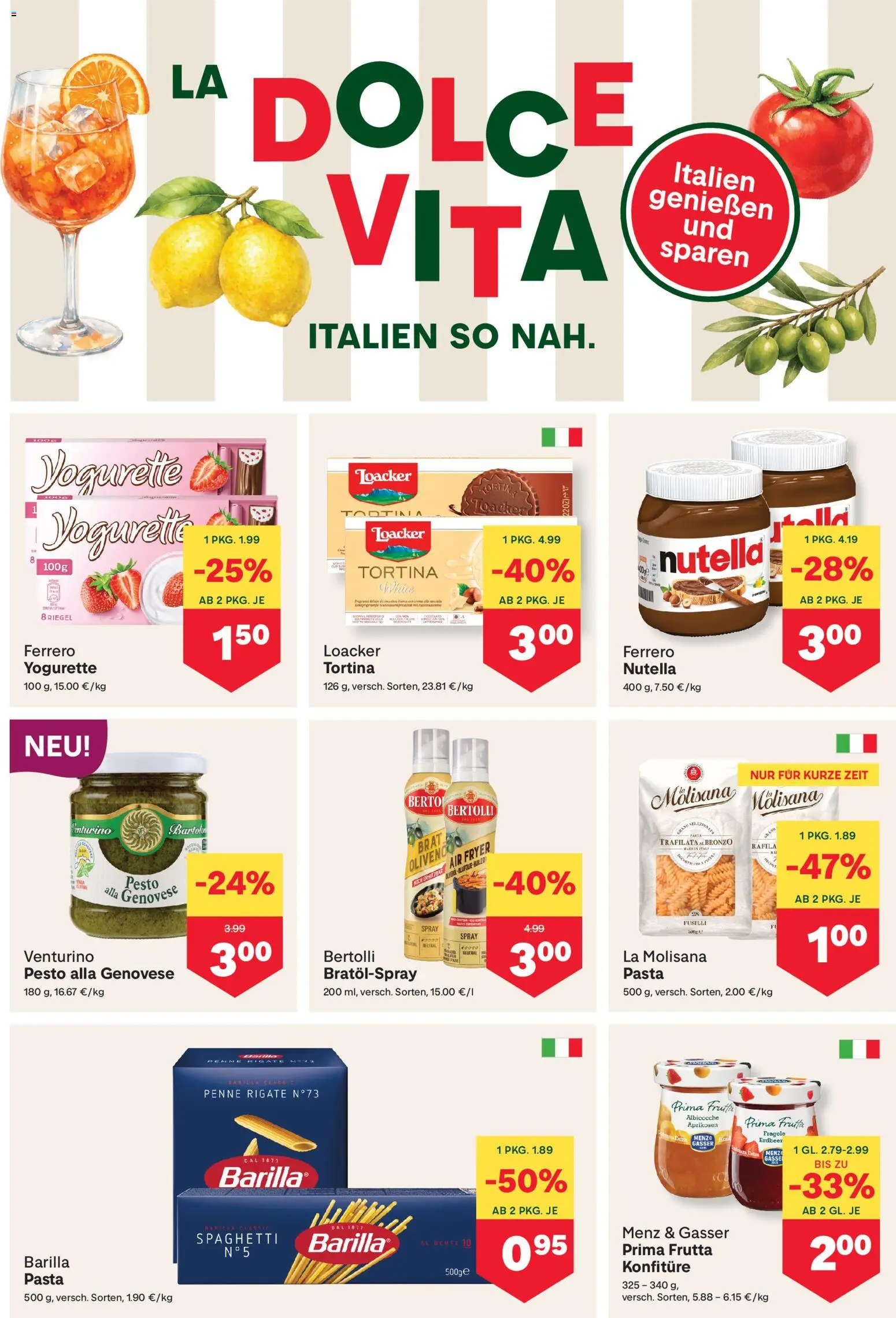 MPREIS Flugblatt gültig ab 20.08.2026 | Seite: 6 | Produkte: Pasta, Nutella, Barilla, Spaghetti