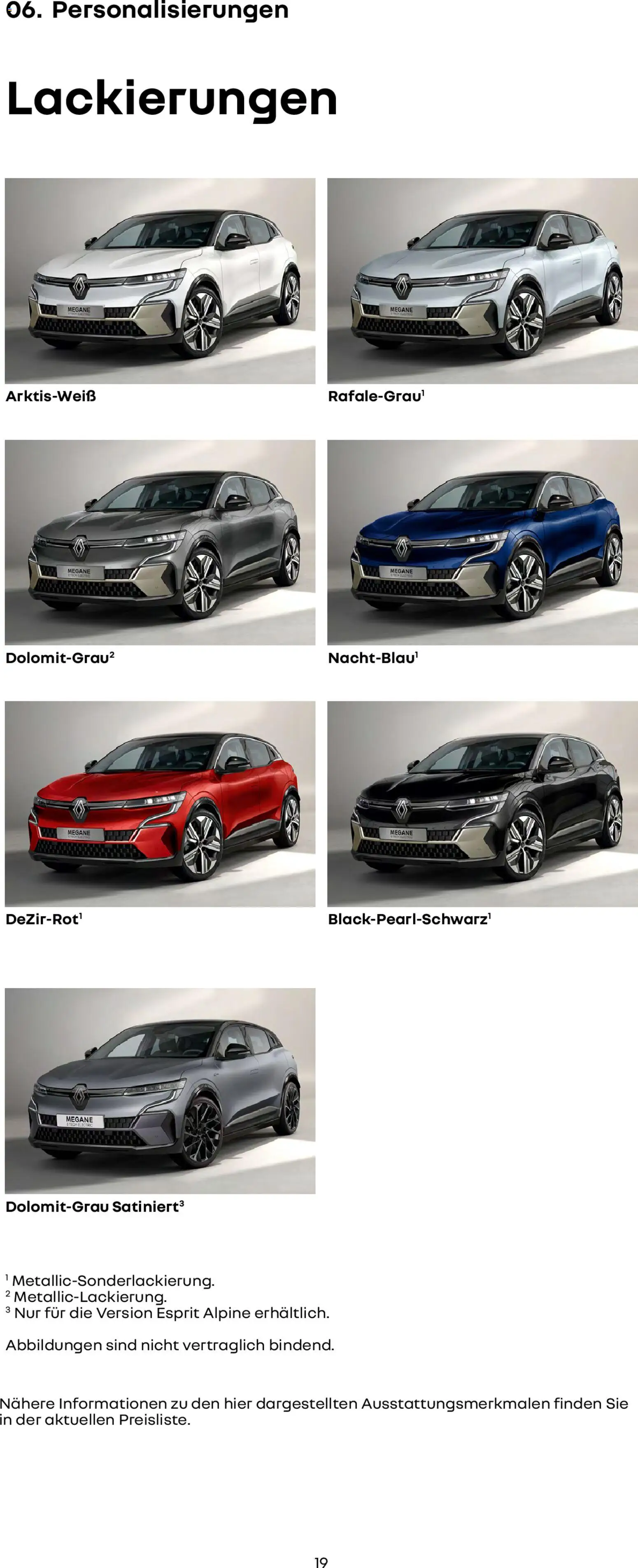 Renault Megane E-Tech – gültig ab 14.01.2026 | Seite: 19