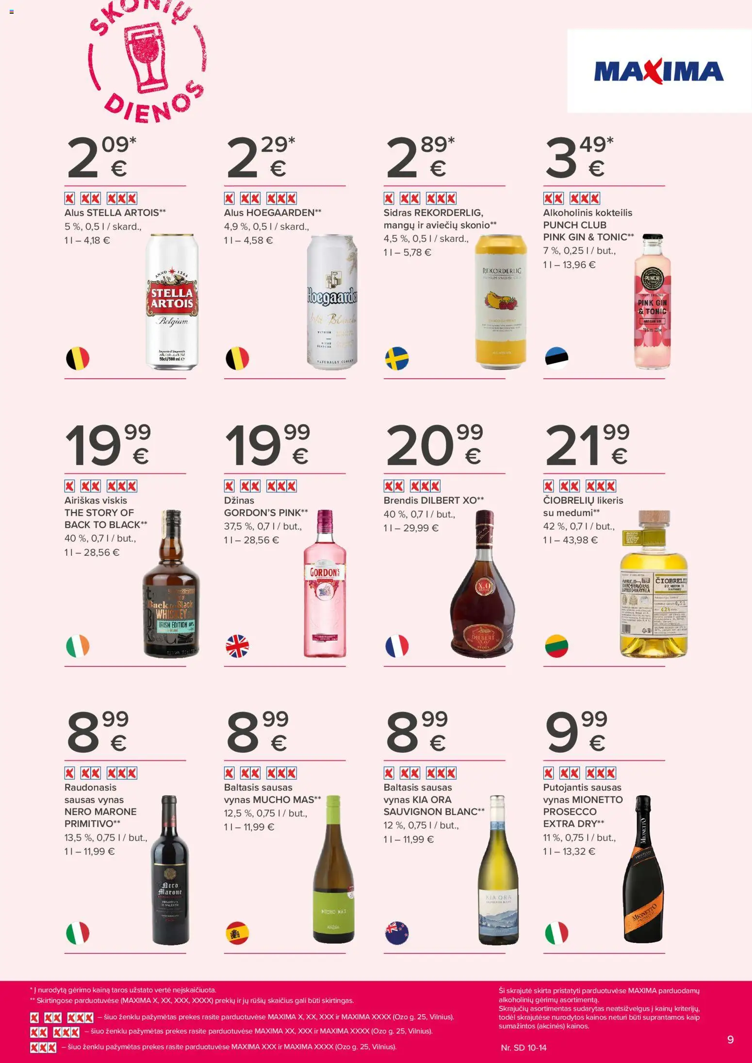 MAXIMA akcijos nuo 2026.10.01 | Puslapis: 9 | Prekių: Viskis, Airiškas viskis, Alus, Džinas