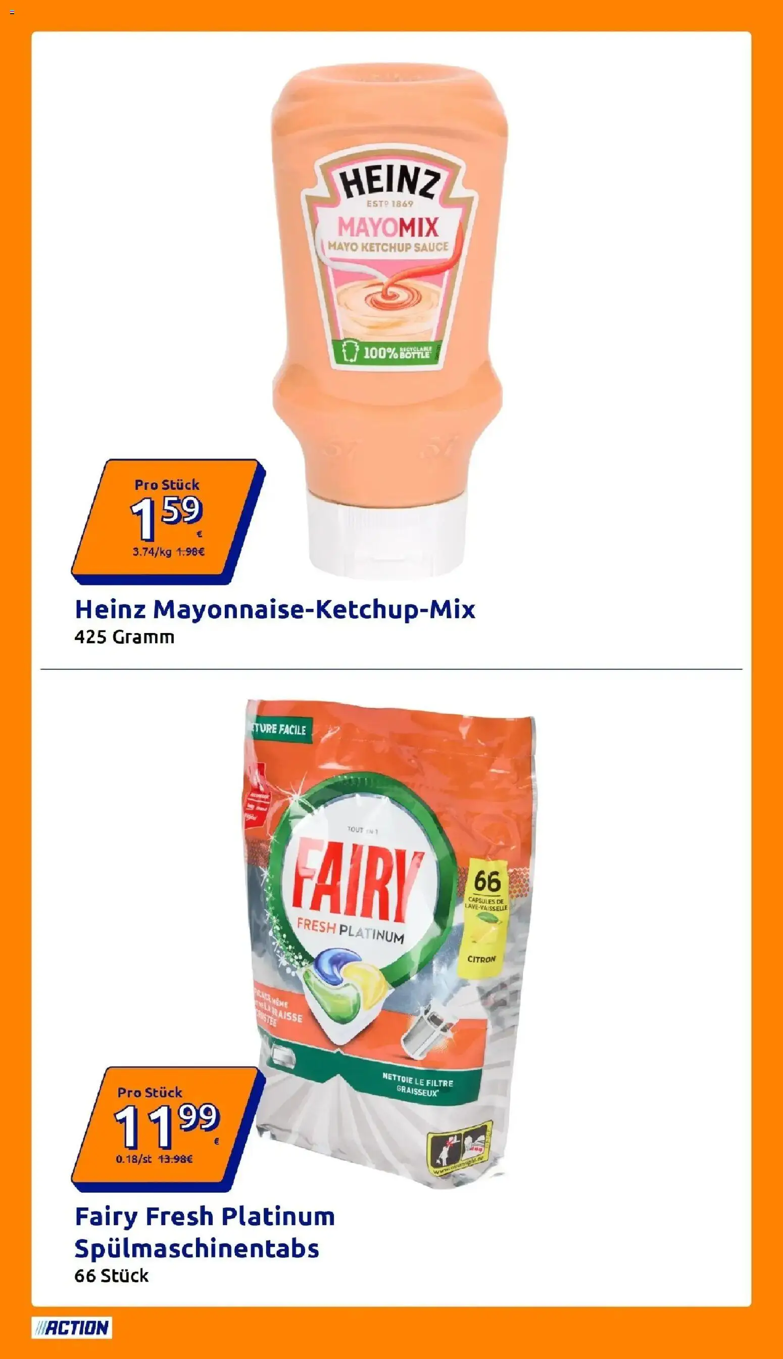 Action Aktueller Prospekt ab 14.10.2026 → Angebote nächste Woche | Seite: 19 | Produkte: Spülmaschinentabs, Ketchup