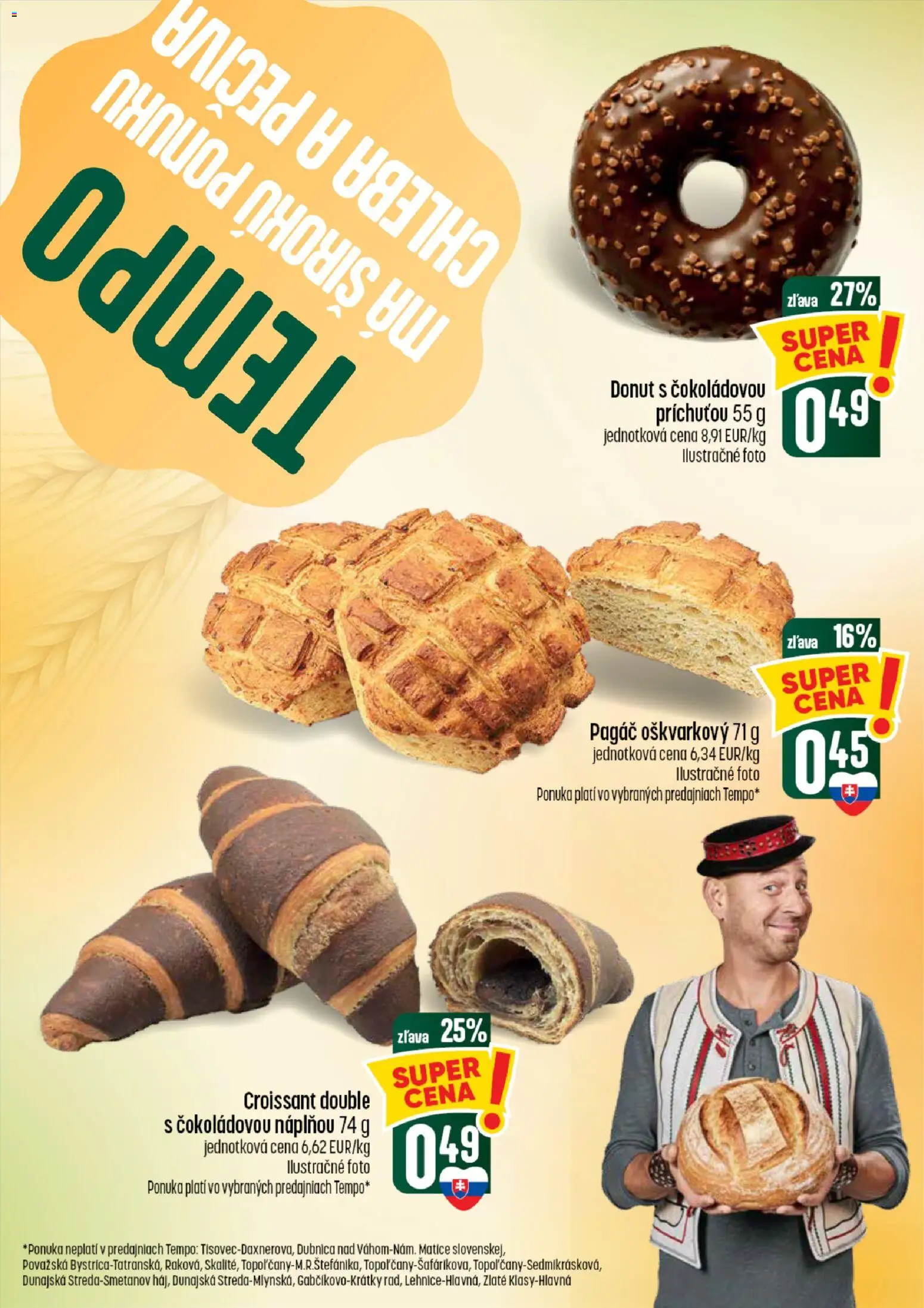 Nové COOP Jednota akcie – leták je platný od 30.07.2026 | Strana: 28 | Produkty: Donut, Croissant