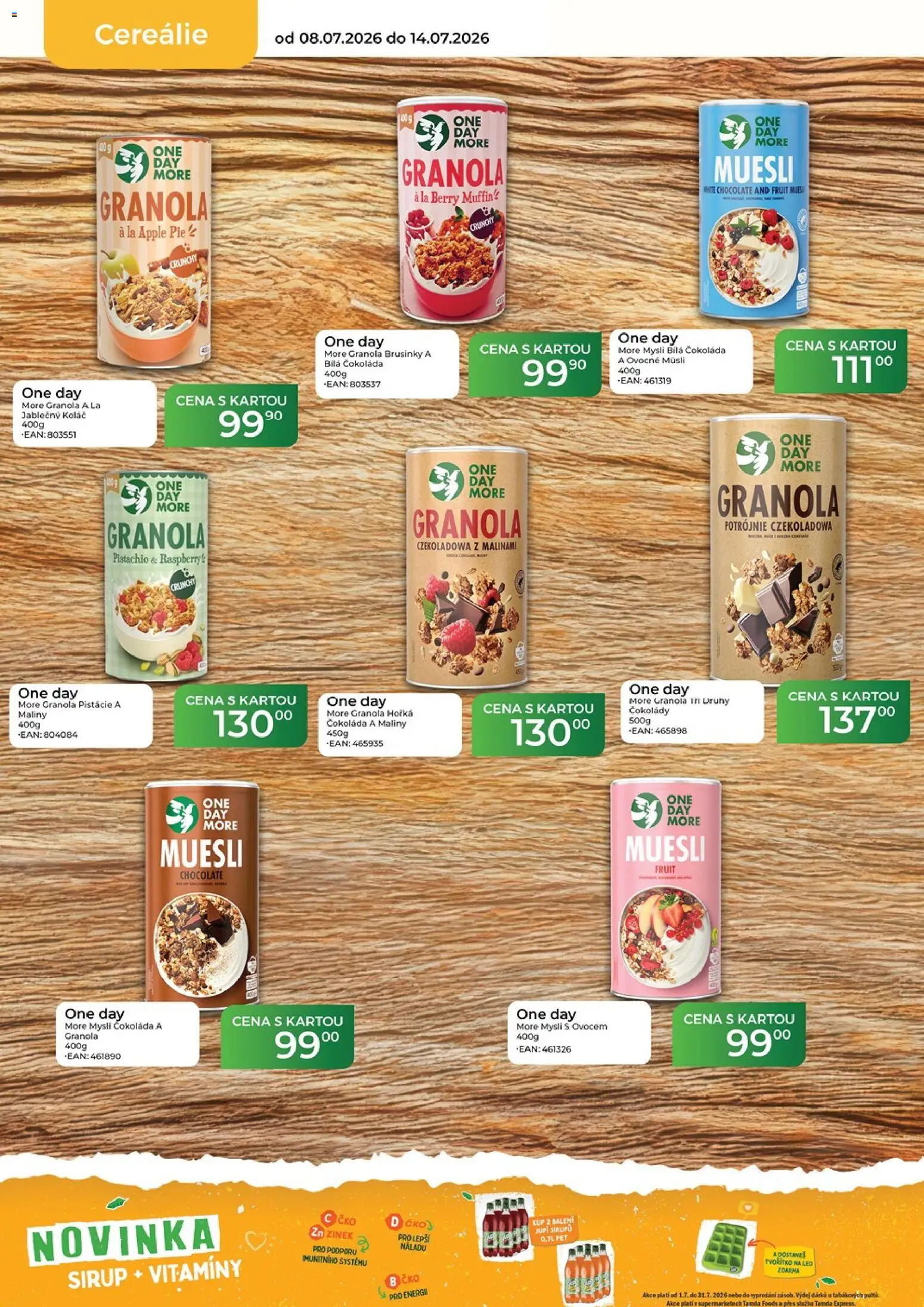 Tamda Foods leták od 08.07.2026 | Strana: 26 | Produkty: Granola, Brusinky, Mysli, Bílá čokoláda