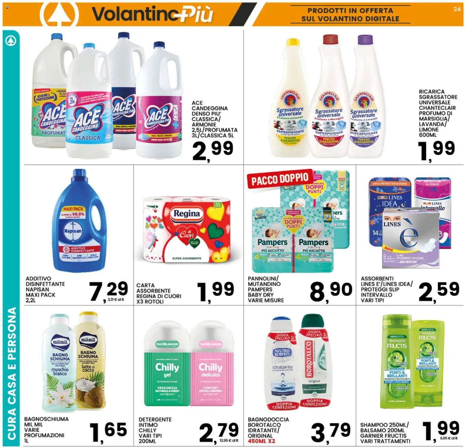 Volantino Interspar del 08.06.2026 | Pagina: 24 | Prodotti: Shampoo, Bagnoschiuma, Proteggi slip, Cocco
