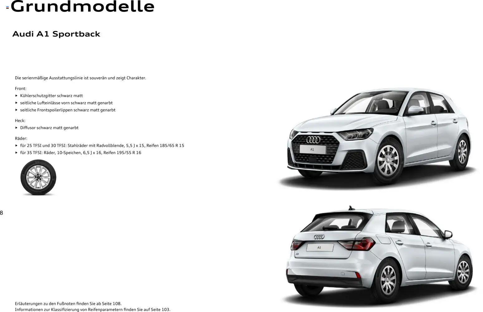 Audi A1 Sportback / A1 allstreet – gültig ab 28.10.2025 | Seite: 8