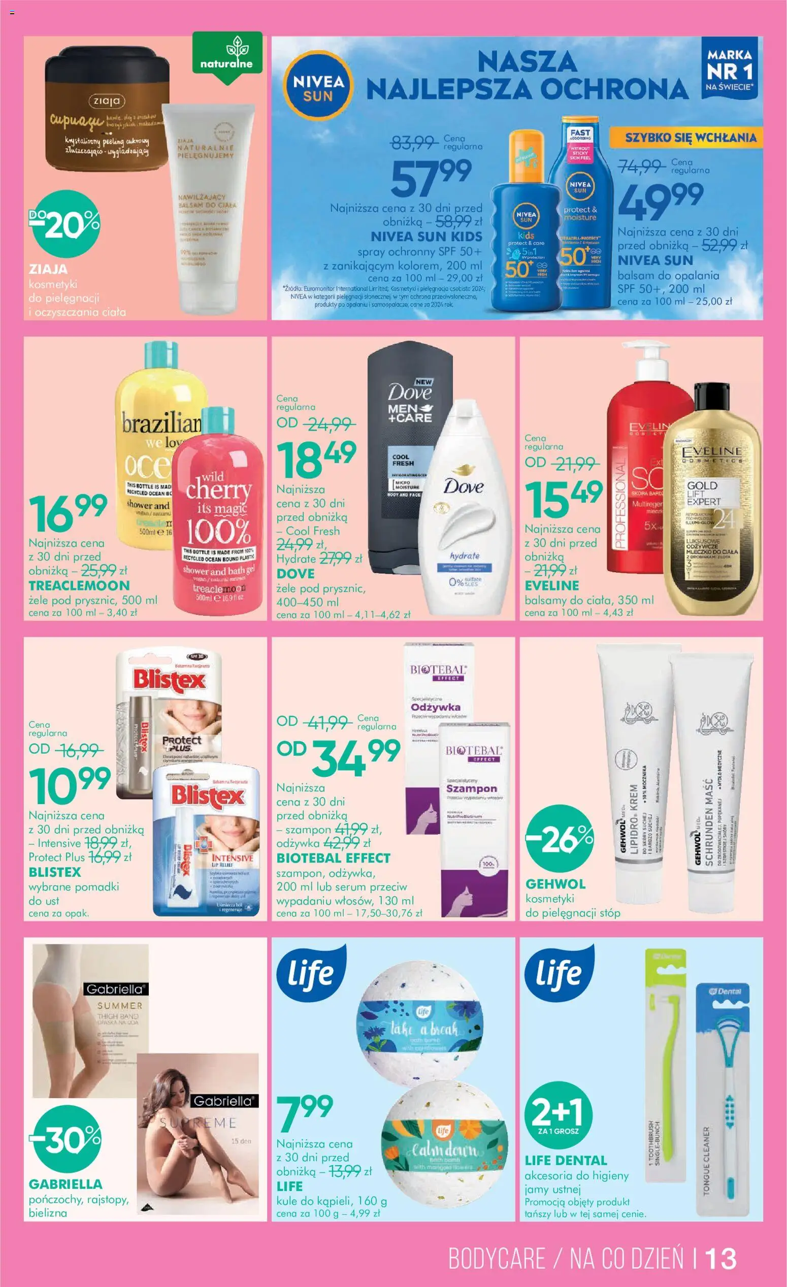 Super-pharm gazetka od 29.06.2026 | Strona: 13 | Produkty: Bielizna, Cleaner, Szampon, Body