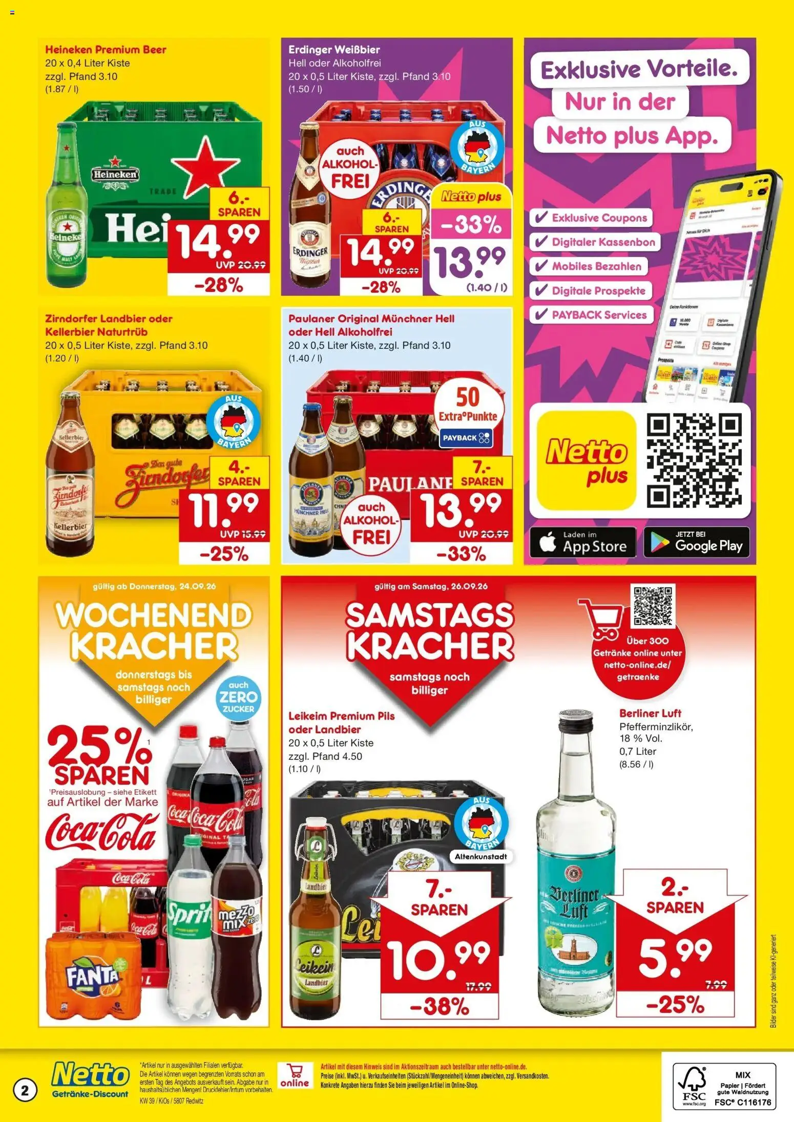 Netto Marken-Discount Prospekt Redwitz – gültig ab 21.09.2026 | Seite: 2 | Produkte: Berliner, Bilder, Alkohol, Zucker
