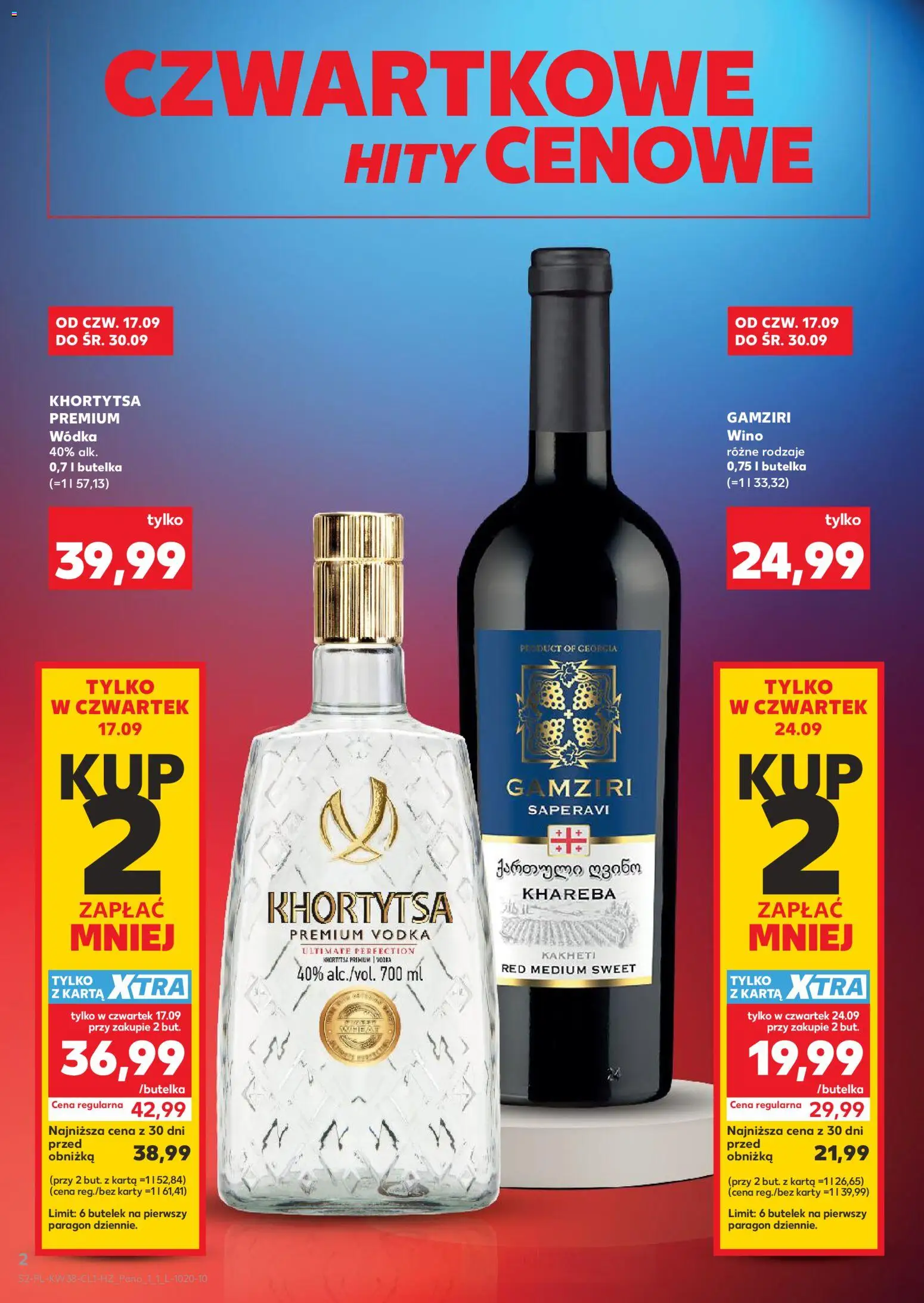 Kaufland Polsko leták - Barek od 17.09.2026 | Strana: 2 | Produkty: Vodka, Karty