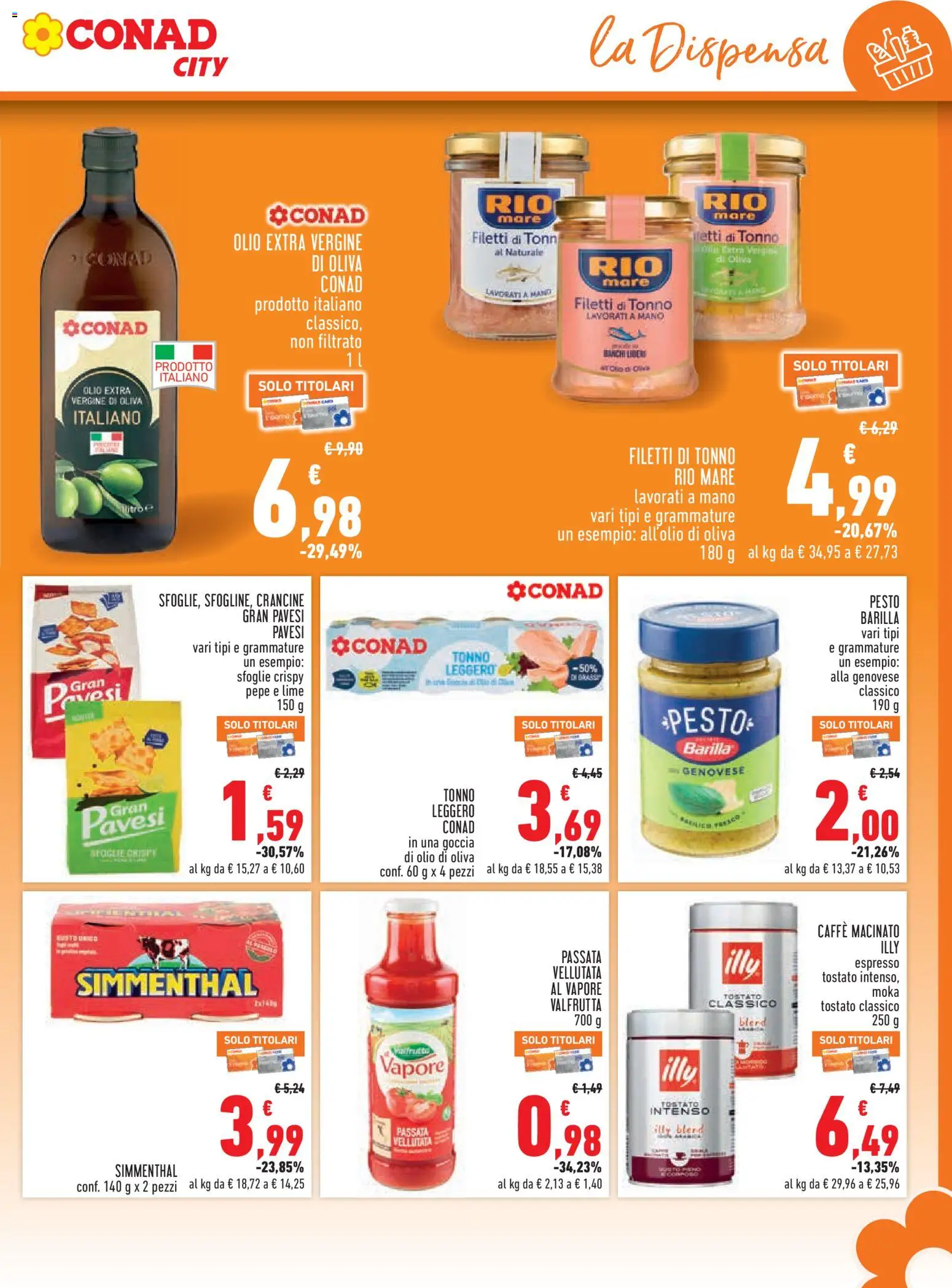 Volantino Conad del 30/07/2026 | Pagina: 9 | Prodotti: Caffè, Pesto, Olio extra vergine, Macinato