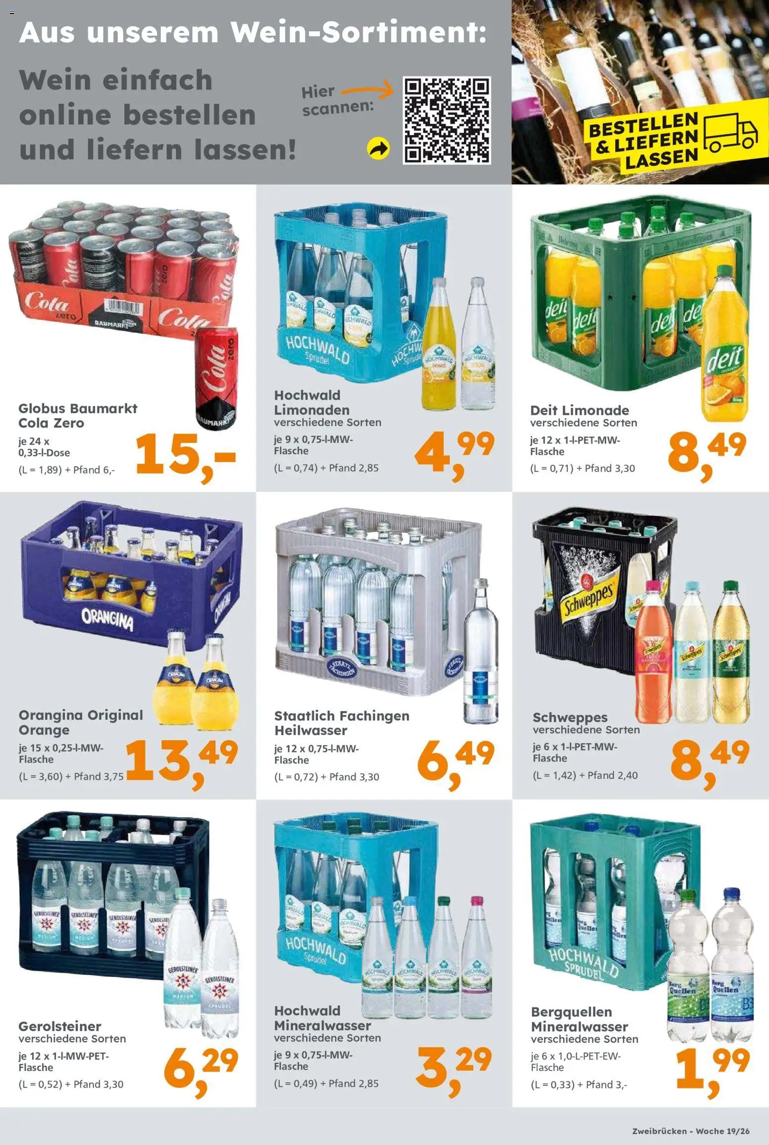 Globus Baumarkt Prospekt Zweibrücken	 – gültig ab 04.05.2026 | Seite: 17 | Produkte: Cola, Limonade, Wein, Gerolsteiner