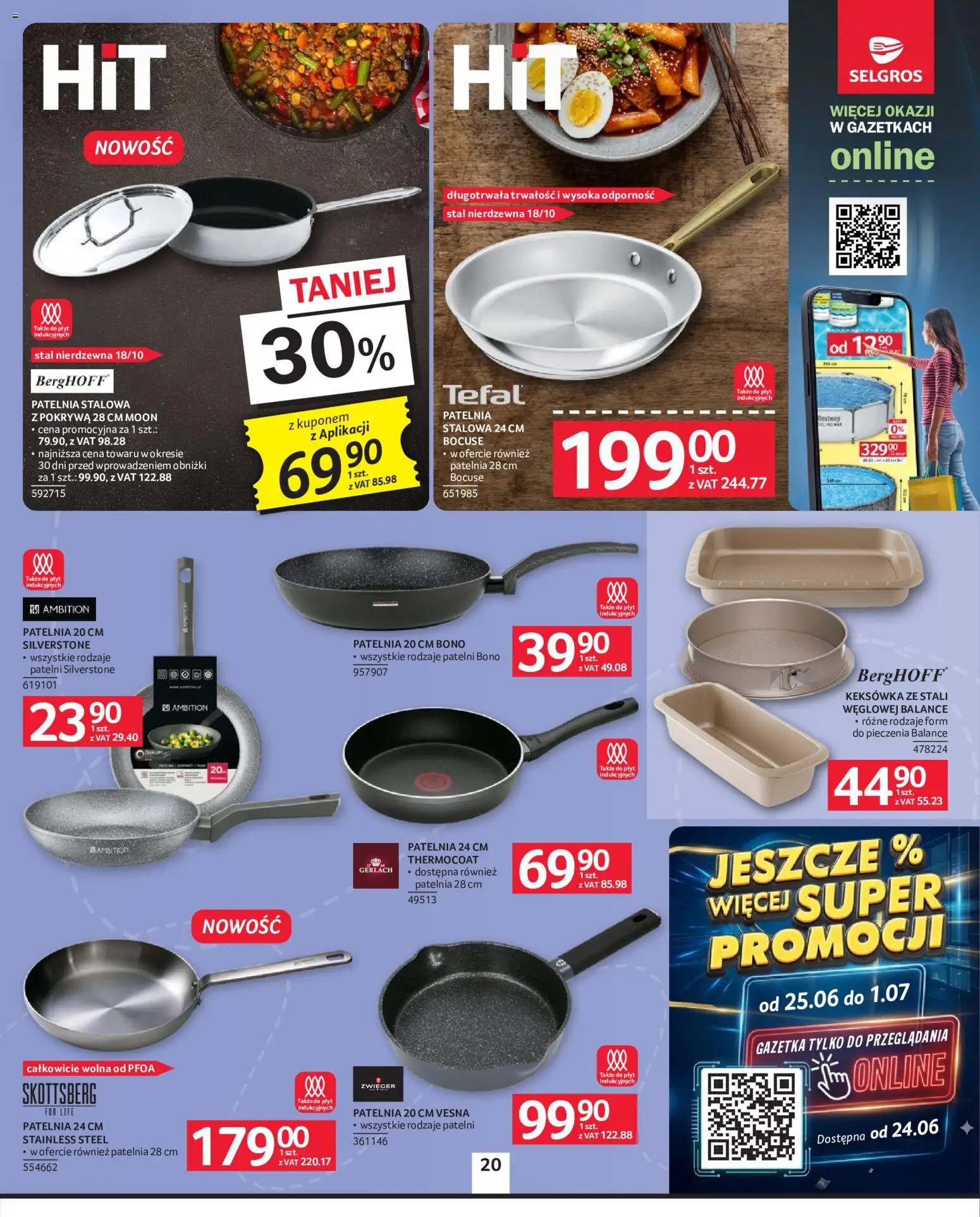 Selgros cash&carry gazetka - Oferta przemysłowa od 18.06.2026 | Strona: 22 | Produkty: Patelnia