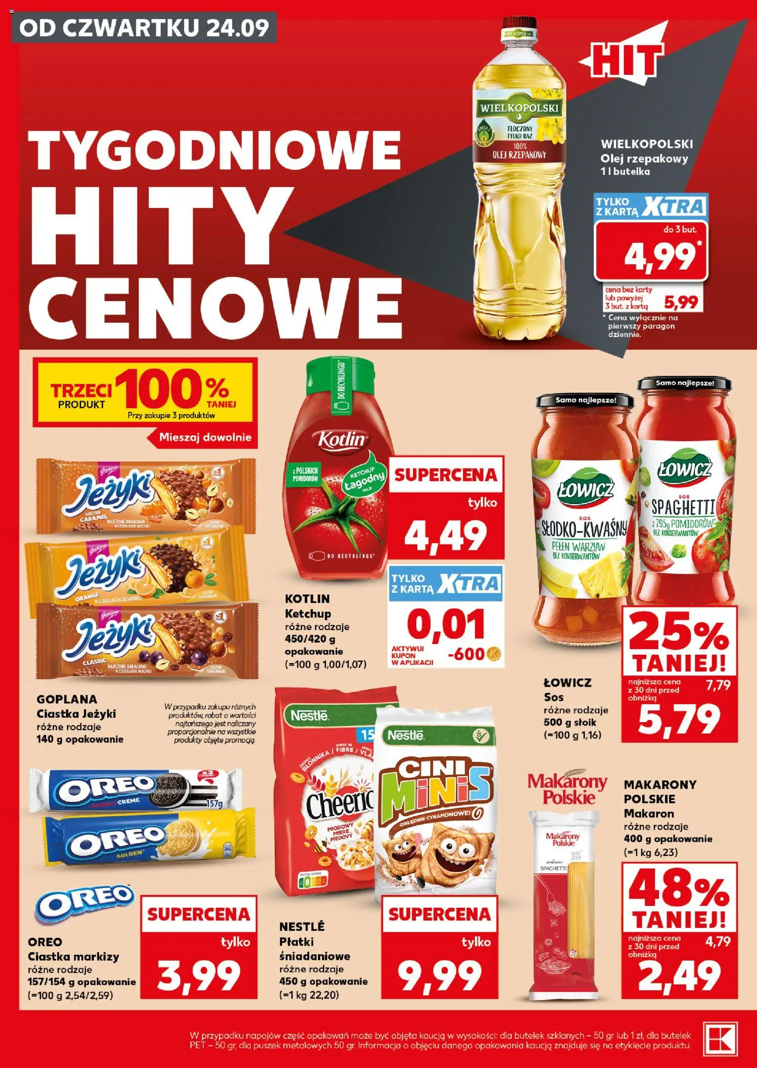 Kaufland Polsko leták - Mocny start od 28.09.2026 | Strana: 10 | Produkty: Olej, Karty, Oreo, Makarony