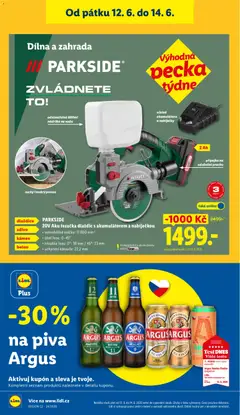 Náhled letáku Lidl leták od 11.06.2026 | Strana: 50 | Produkty: Parkside, Zahrada, Pivo, Argus