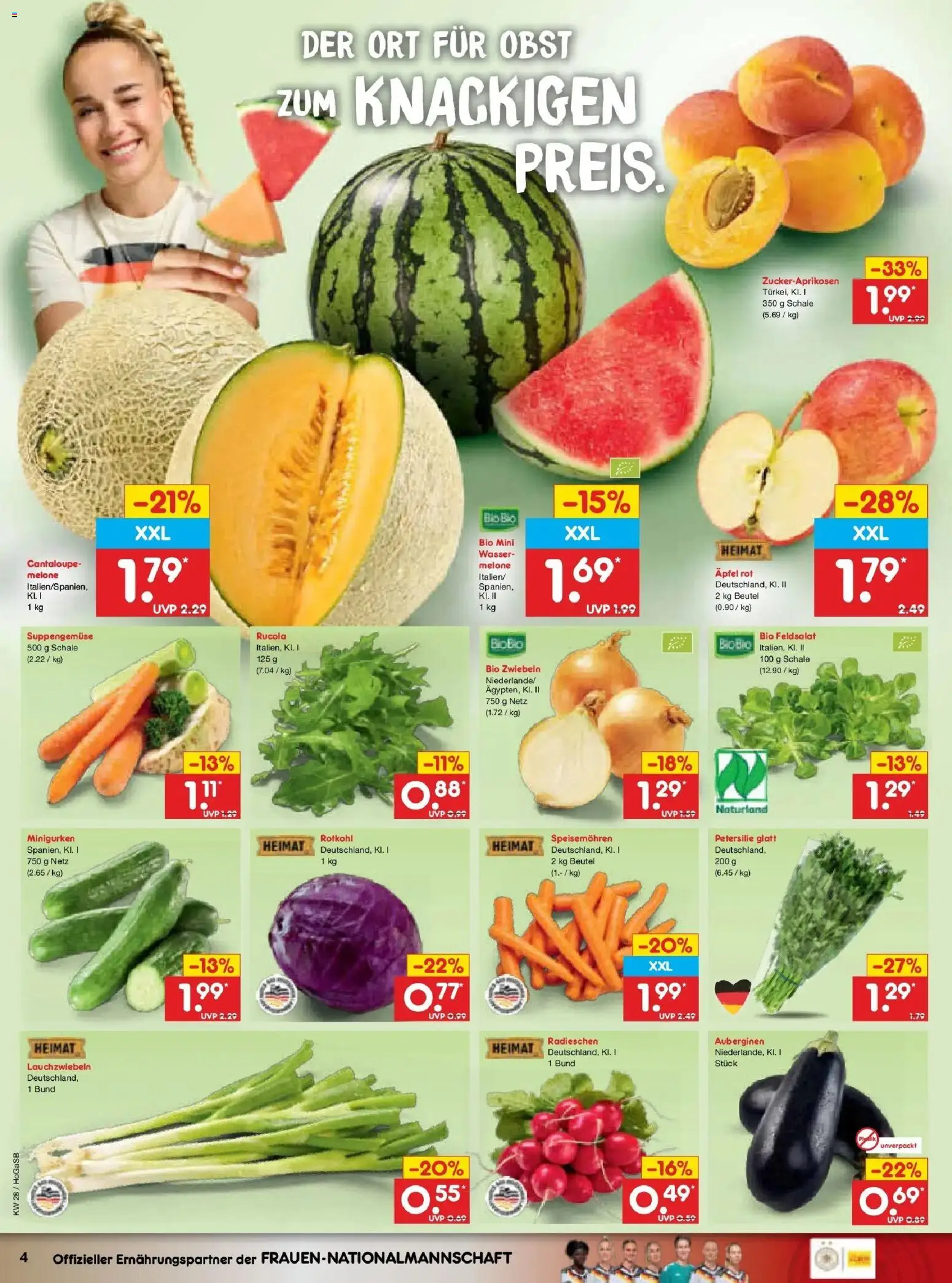 Netto Marken-Discount - Netto: Wochenangebote – gültig ab 05.07.2026 | Seite: 6 | Produkte: Rotkohl, Zwiebeln, Obst, Petersilie