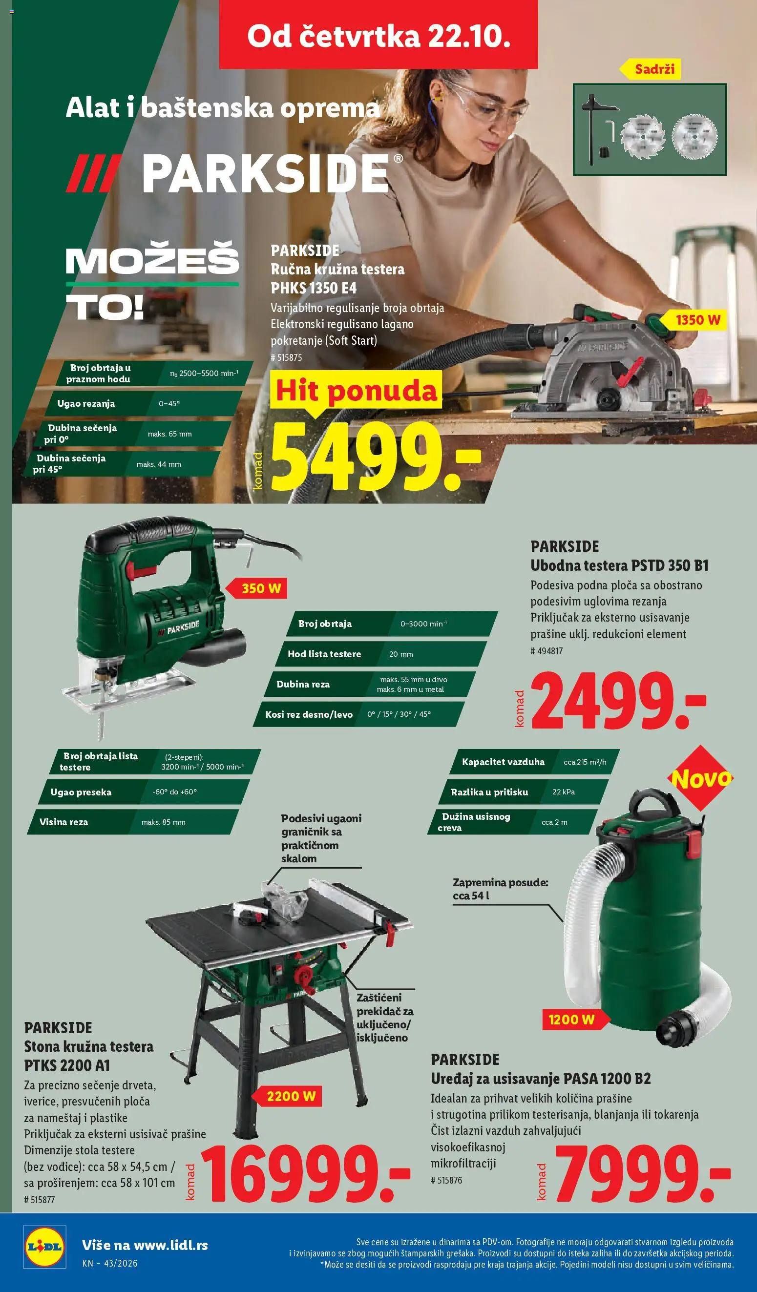 Lidl katalog - važi od 22.10.2026 | Strana: 82 | Proizvode: Usisivač, Priključak, Posuđe, Alat