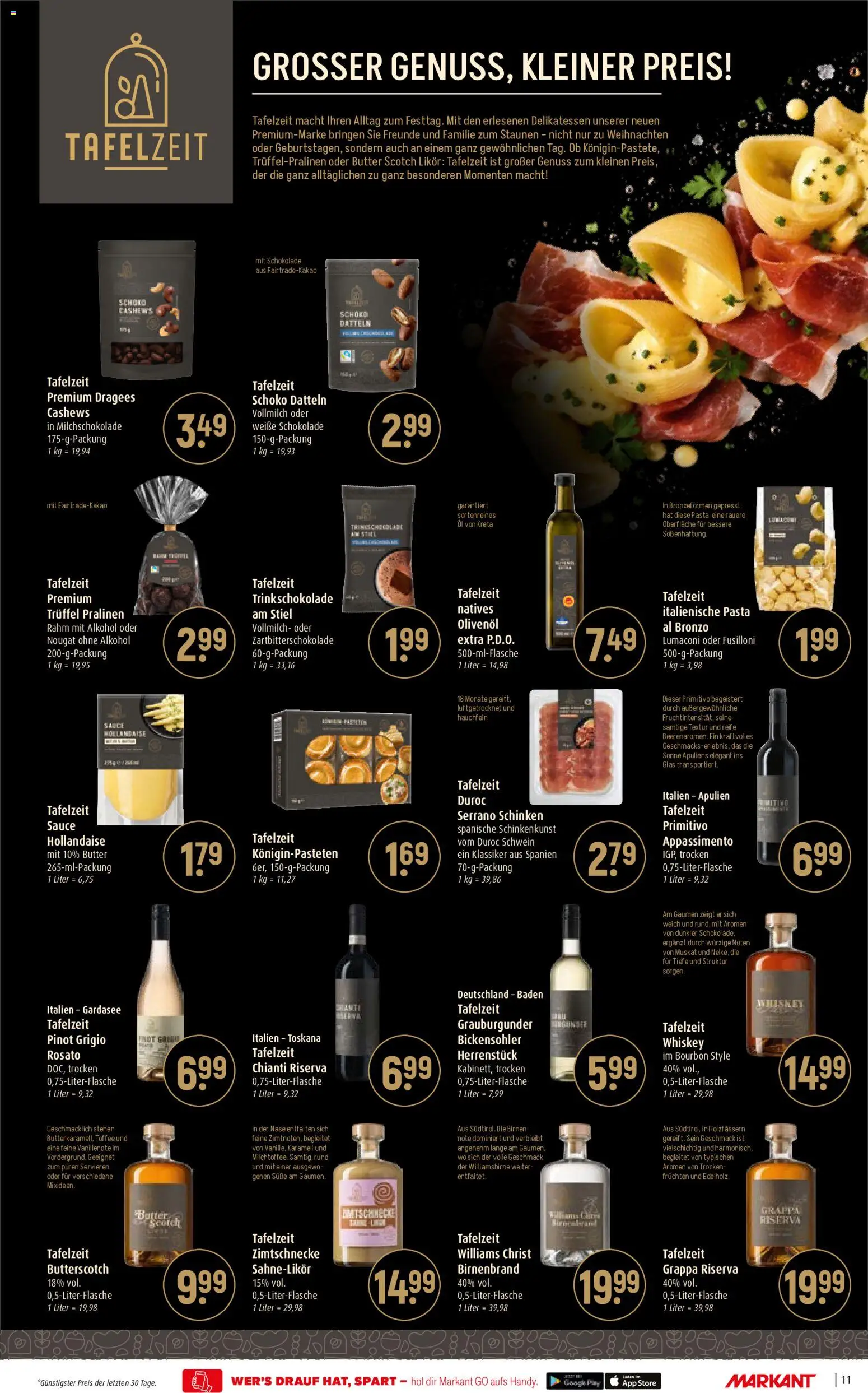 Markant Prospekt – gültig ab 02.11.2026 | Seite: 11 | Produkte: Öl, Likör, Olivenol, Pasta