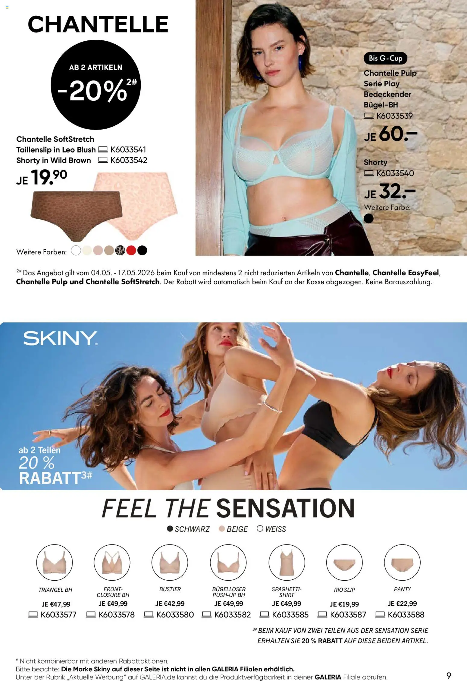 Galeria Karstadt Kaufhof Prospekt 	 – gültig ab 11.05.2026 | Seite: 9 | Produkte: BH, Slip, Blush