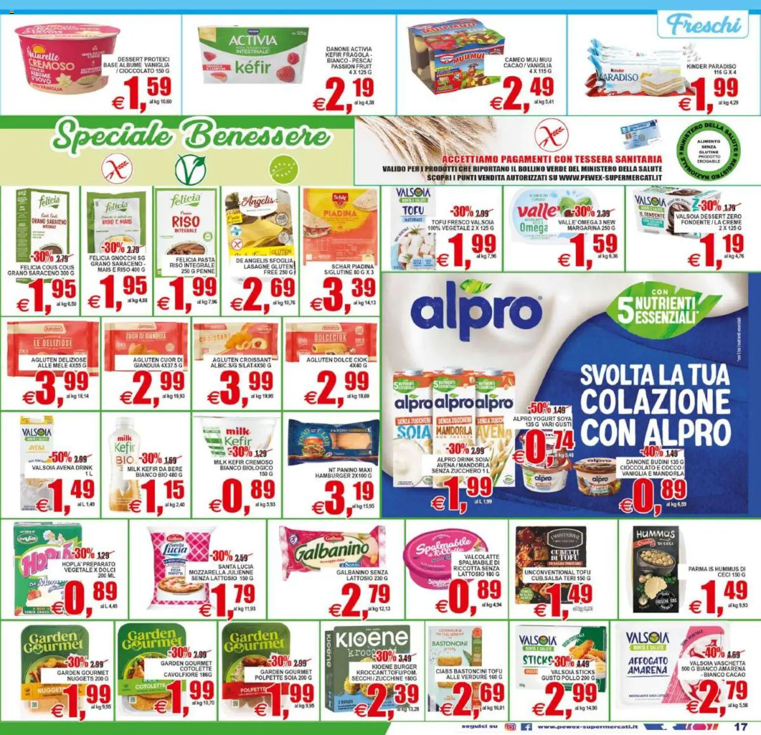 Volantino Pewex del 02/09/2026 | Pagina: 17 | Prodotti: Piadina, Cacao, Amarena, Riso integrale