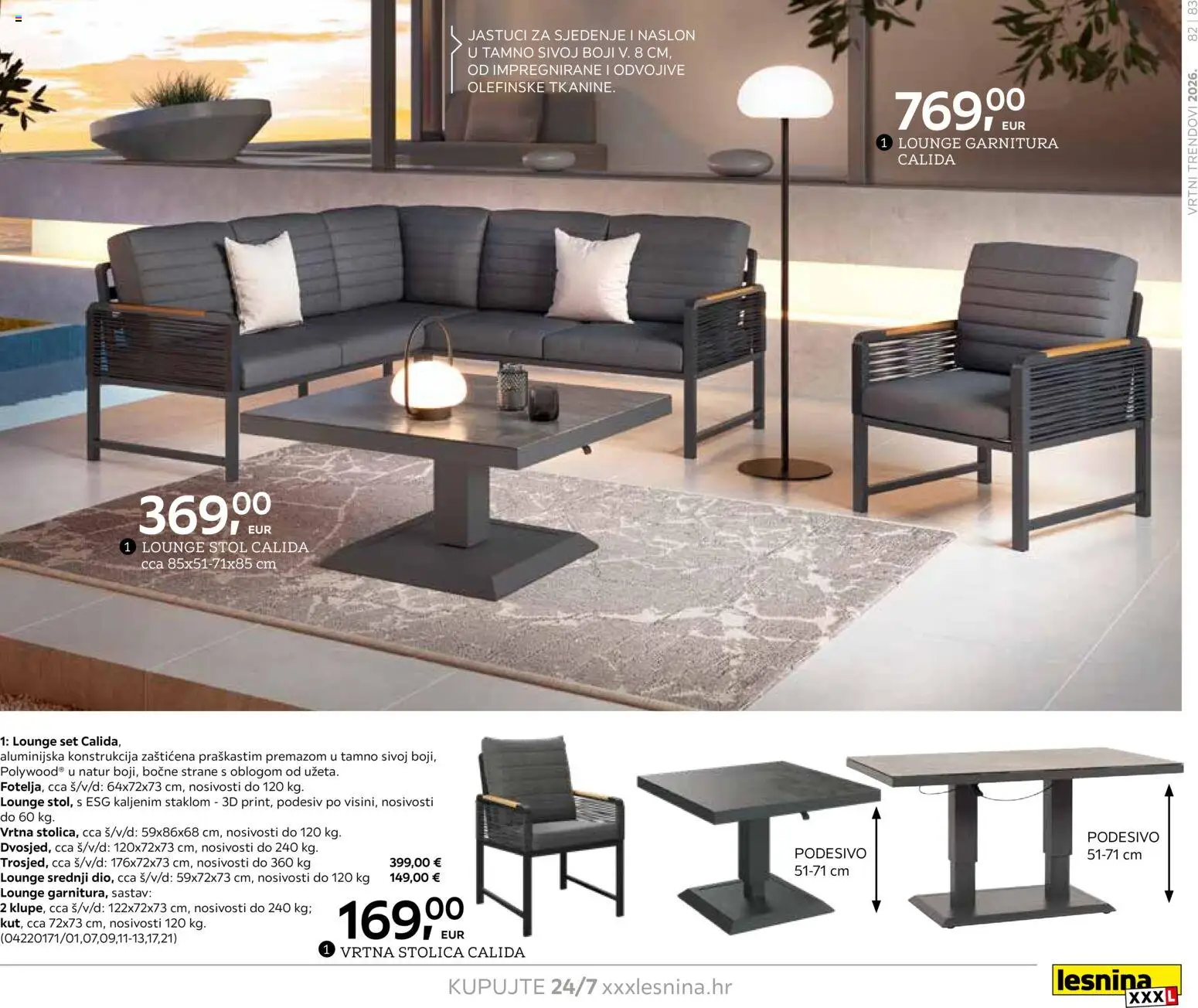 Lesnina katalog | vrijedi od 06.02.2026 | Stranica: 83 | Proizvodi: Stol, Stolica