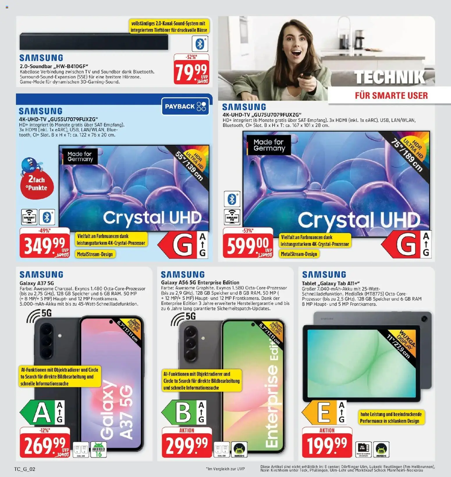 Edeka Prospekt Eislingen (ab 31.08.2026) » Angebote Online | Seite: 30 | Produkte: Samsung, Soundbar, Tablet, TV