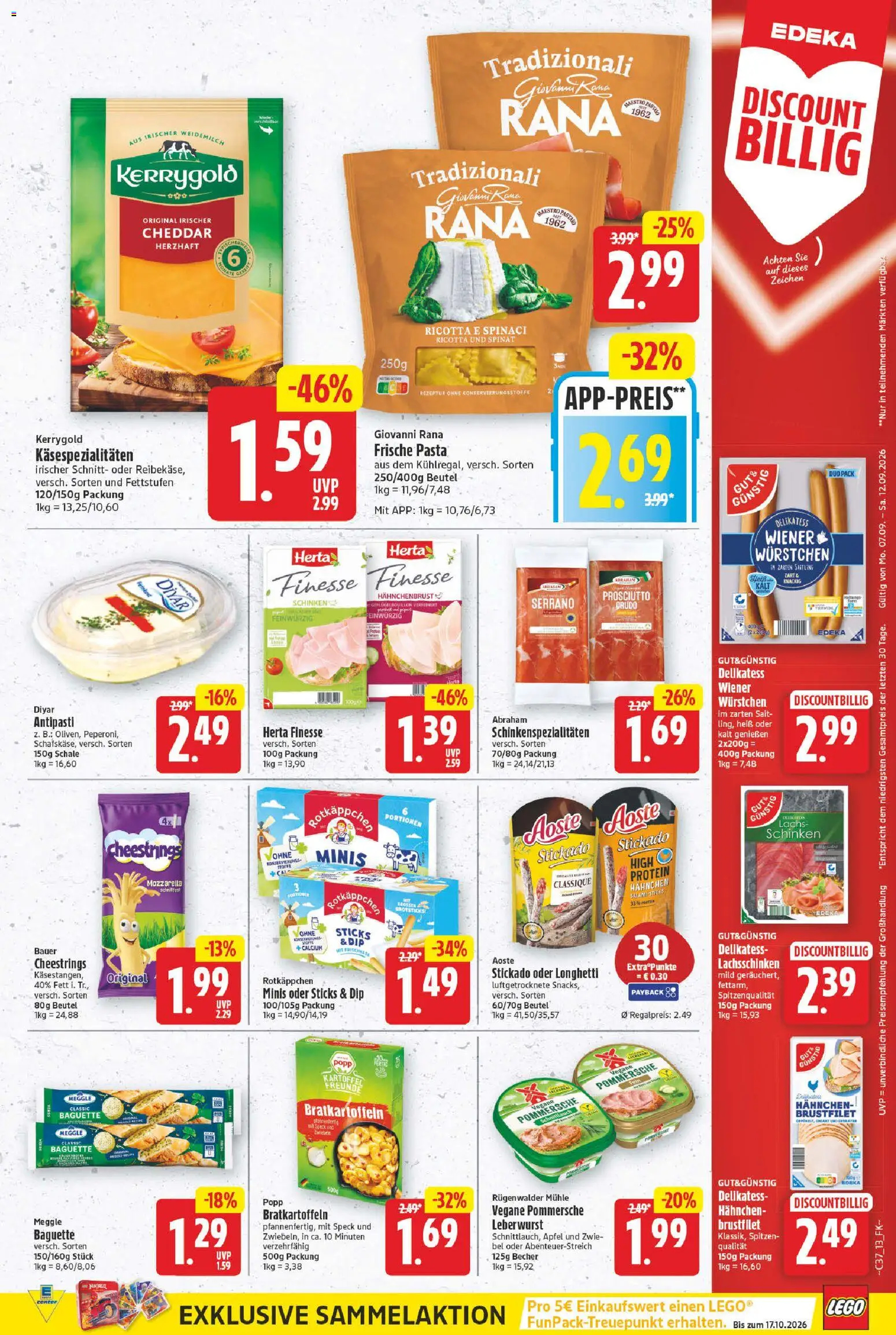 E center Prospekt – gültig ab 07.09.2026 | Seite: 12 | Produkte: Wiener wurstchen, Mozzarella, Schinken, Herta finesse