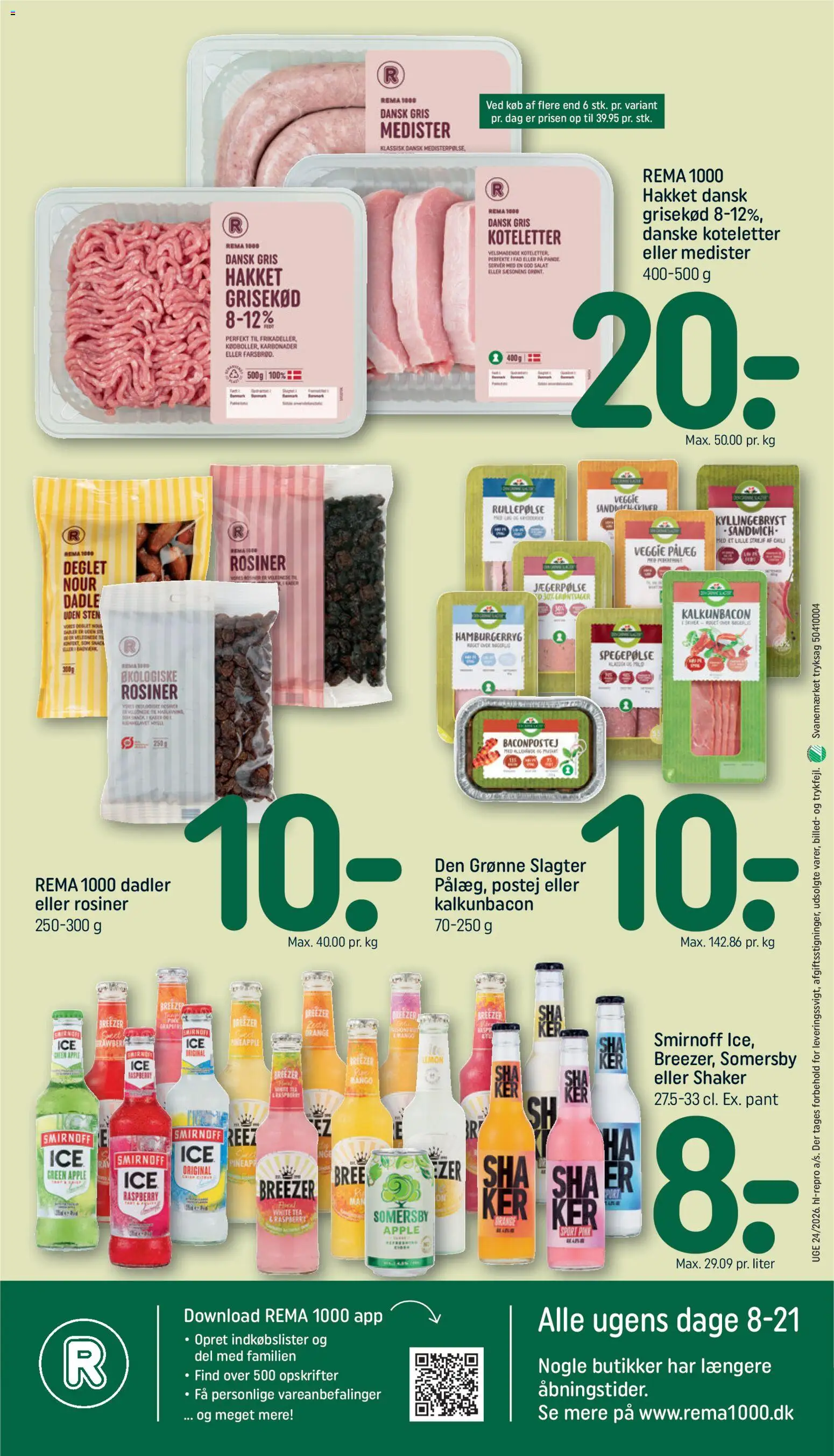 Rema 1000 tilbudsavis – gyldig fra 07.06.2026 | Side: 24 | Produkter: Paté, Salat, Spegepølse, Bacon