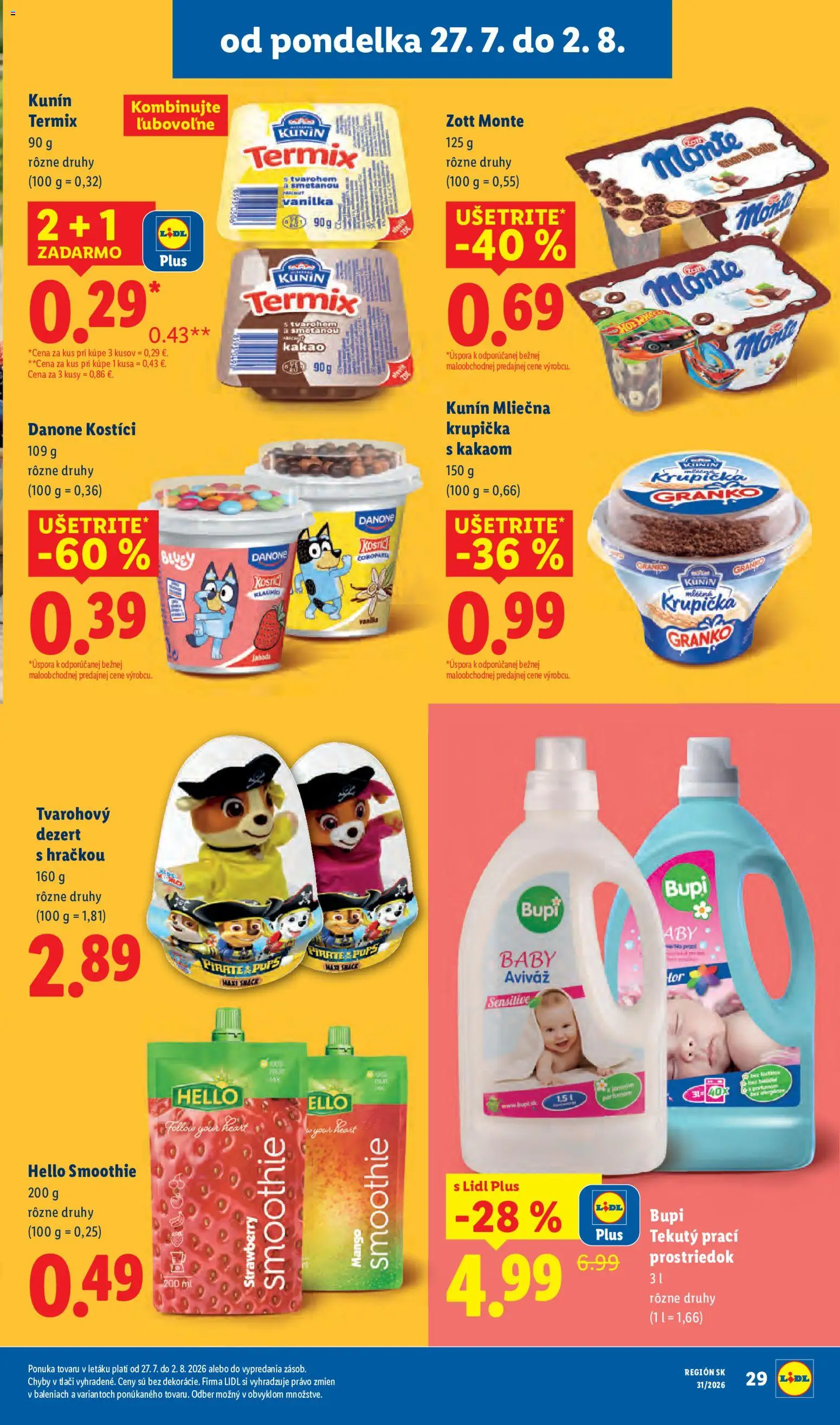 Nové Lidl akcie – leták je platný od 27.07.2026 | Strana: 41 | Produkty: Aviváž, Mango, Granko, Kakao