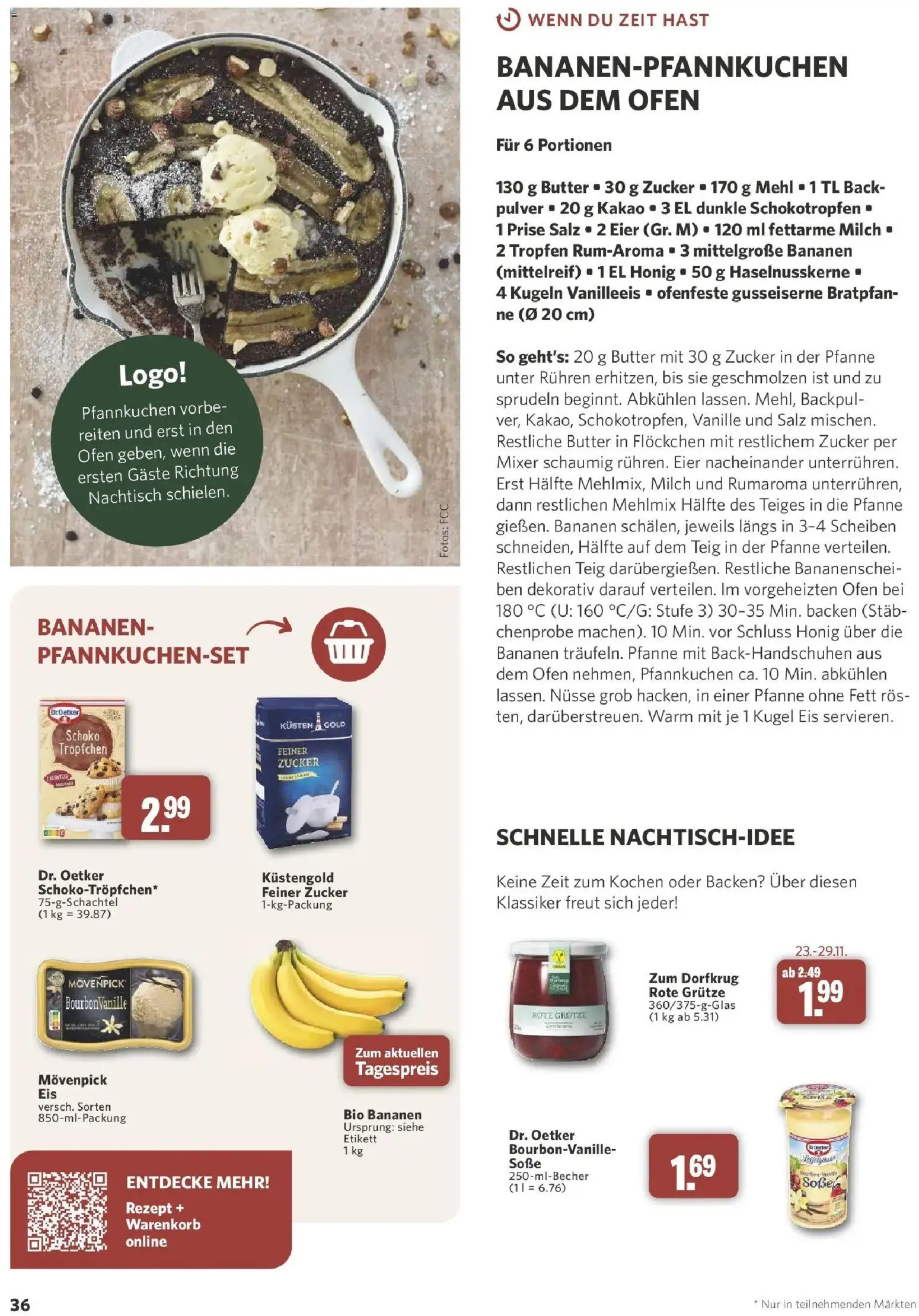 Combi Aktueller Prospekt (ab 26.10.2026) zum Blättern | Seite: 36 | Produkte: Ofen, Bananen, Vanille, Eis