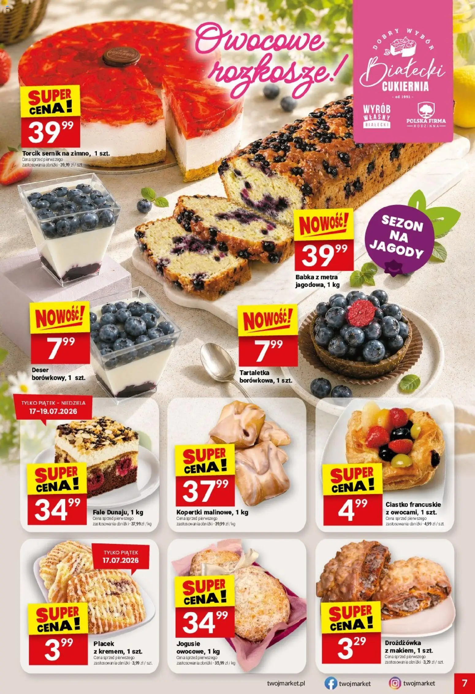 Twój Market gazetka od 15.07.2026 | Strona: 7 | Produkty: Jagody, Babka