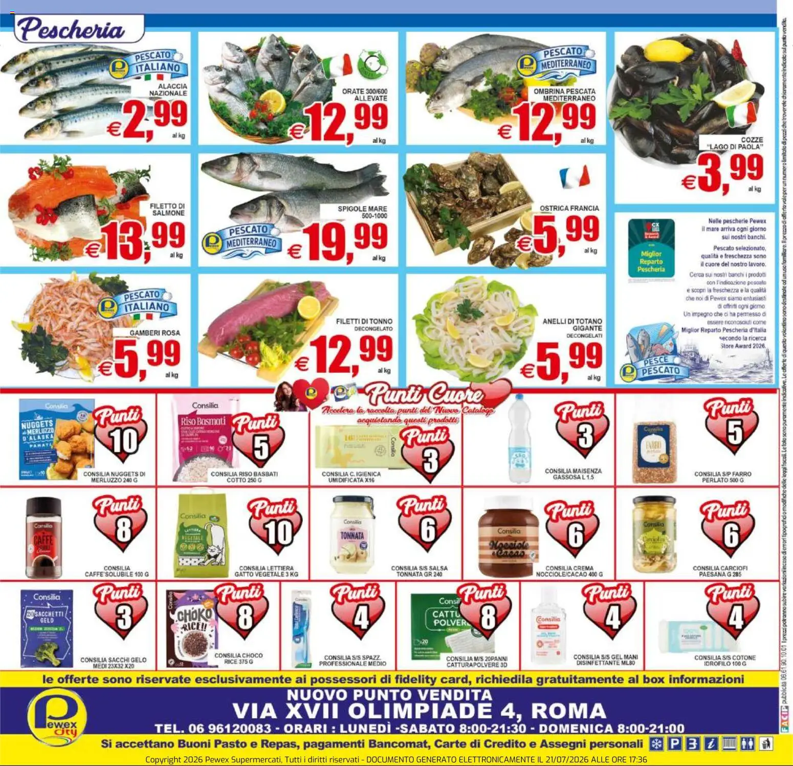 Volantino Pewex del 22/07/2026 | Pagina: 20 | Prodotti: Riso, Merluzzo, Carciofi, Farro