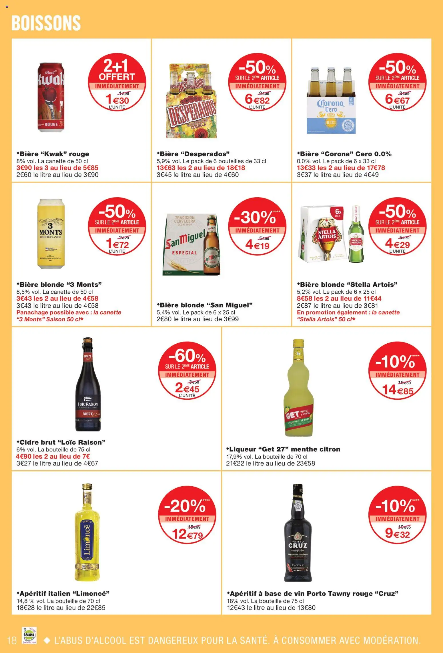 {H1} | Page: 18 | Produits: Desperados, Menthe, Tequila, Bouteille