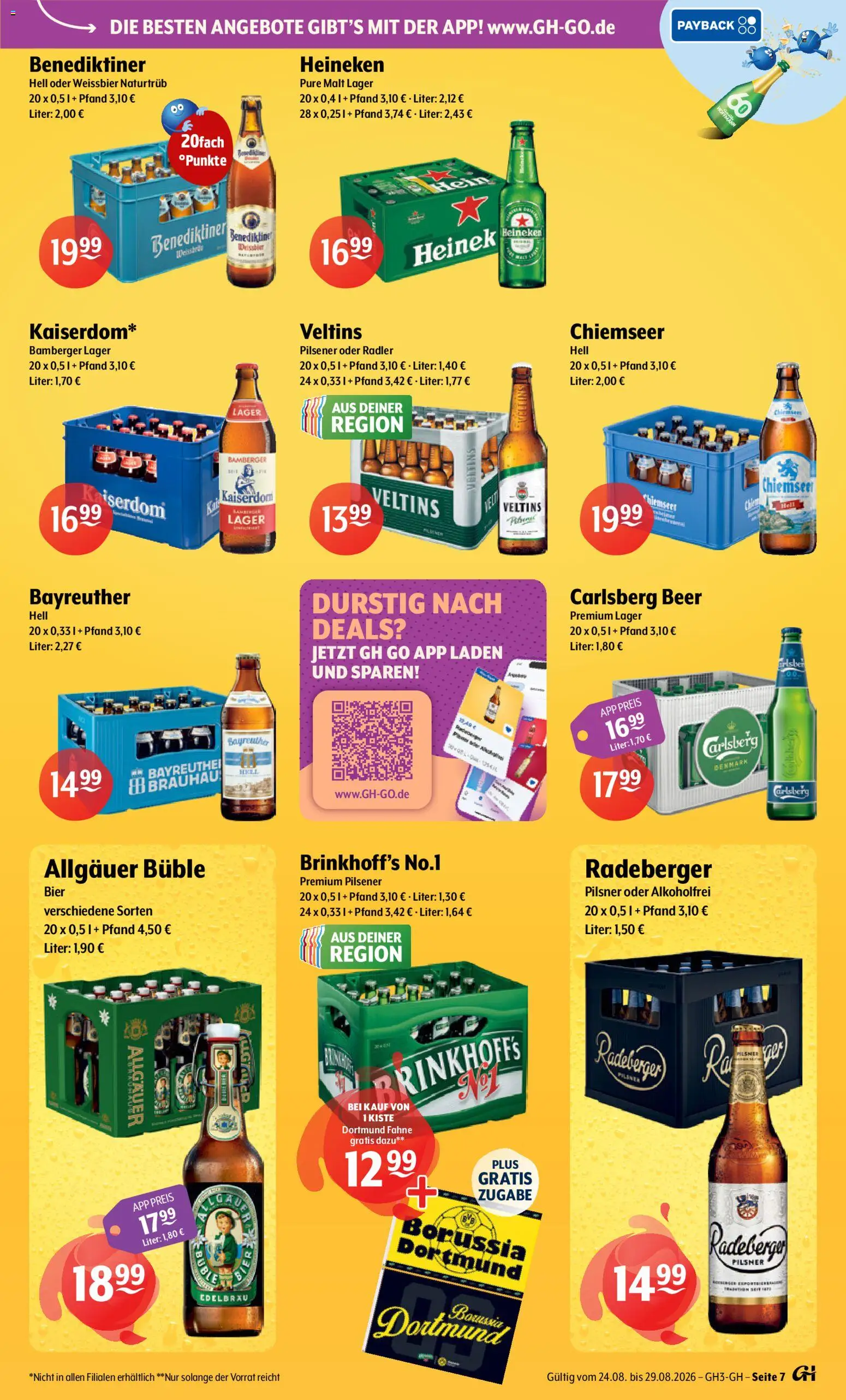 Trink und Spare Prospekt – gültig ab 24.08.2026 | Seite: 7 | Produkte: Bier, Weißbier, Radler, Veltins
