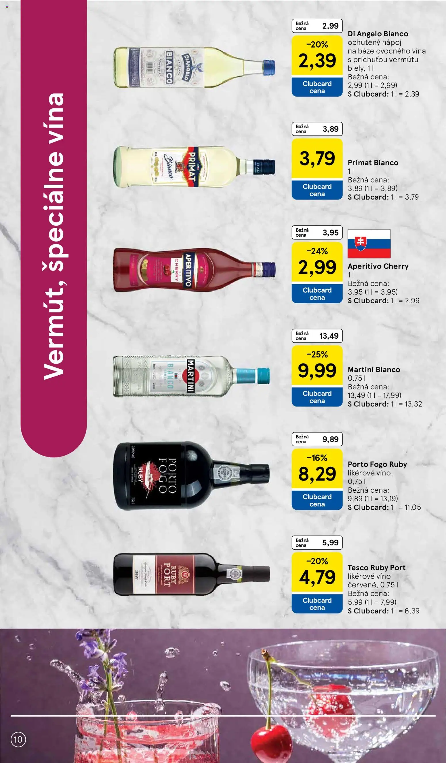Nové Tesco akcie – leták je platný od 05.10.2026 | Strana: 10 | Produkty: Víno, Martini, Martini Bianco
