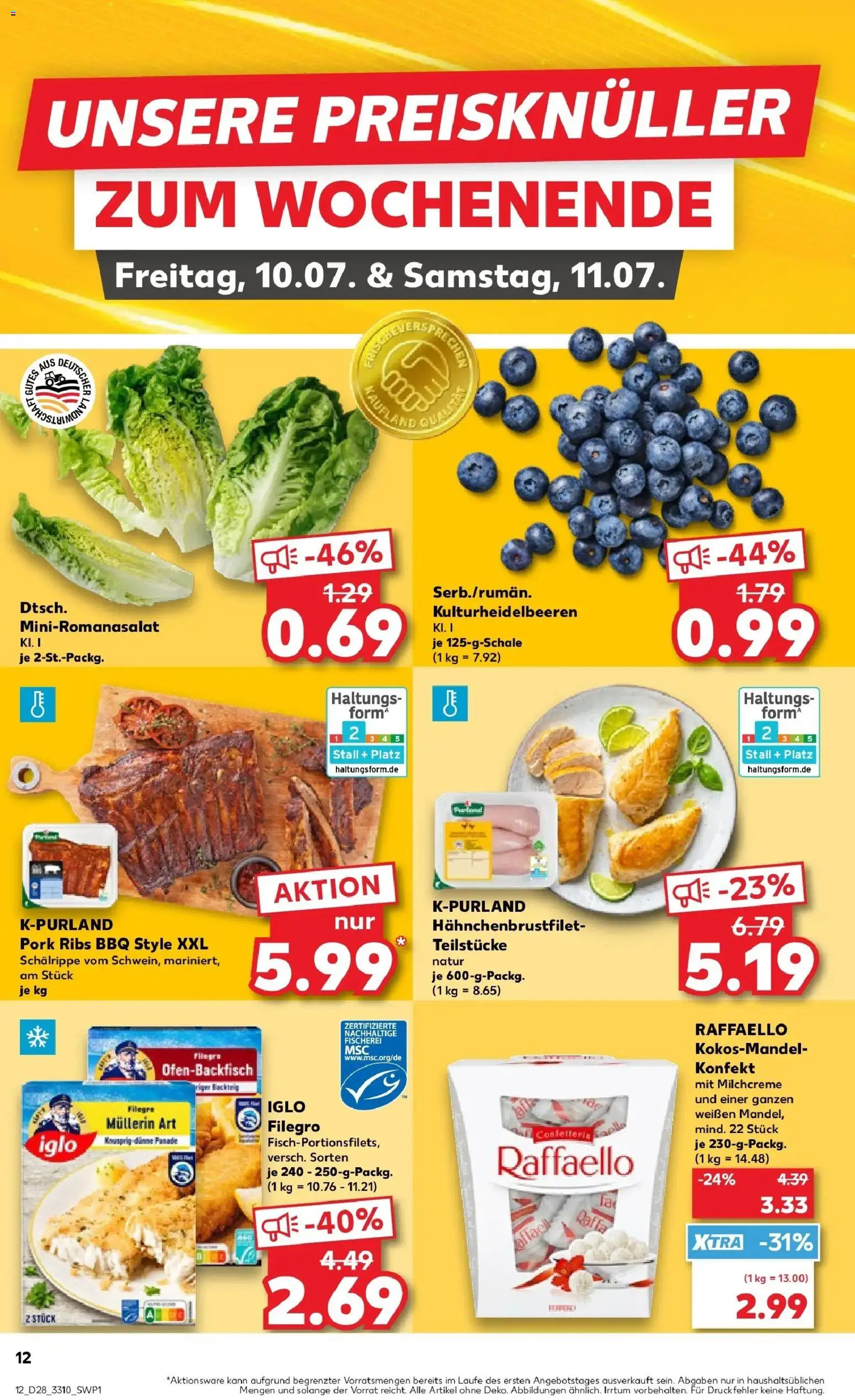 Kaufland Prospekt Schmalkalden – gültig ab 09.07.2026 | Seite: 12 | Produkte: Raffaello, Iglo