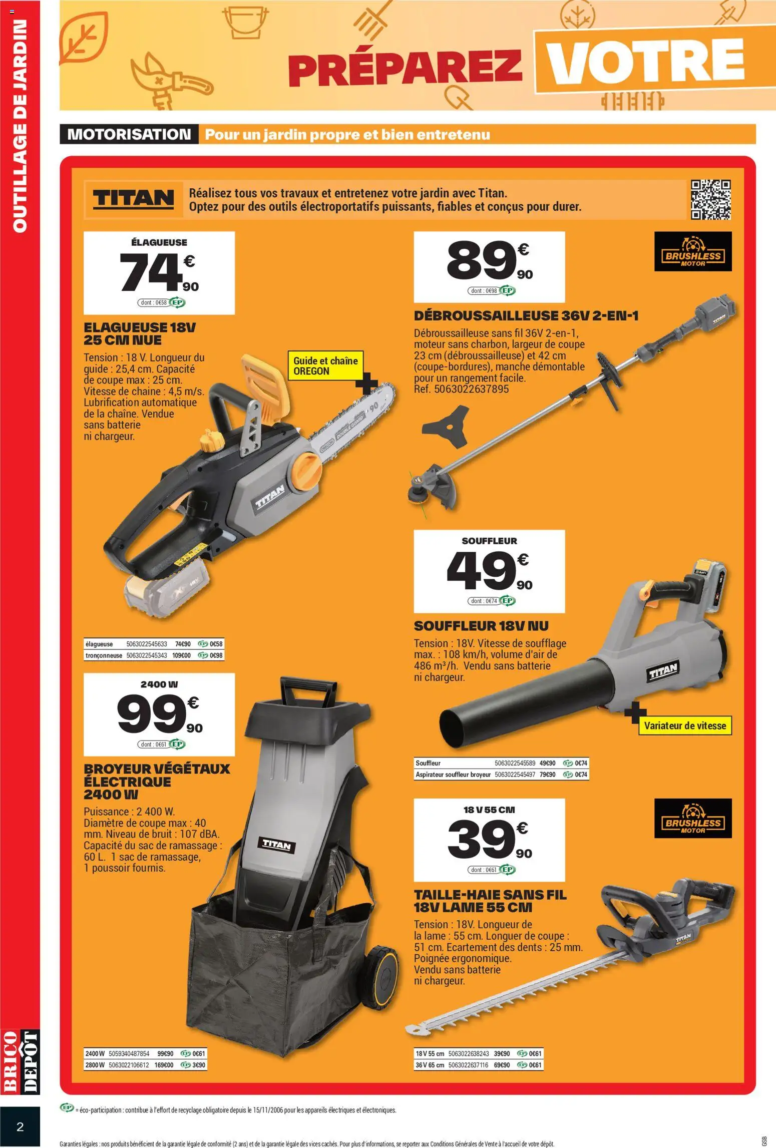{H1} | Page: 2 | Produits: Aspirateur souffleur broyeur, Broyeur, Débroussailleuse, Outils